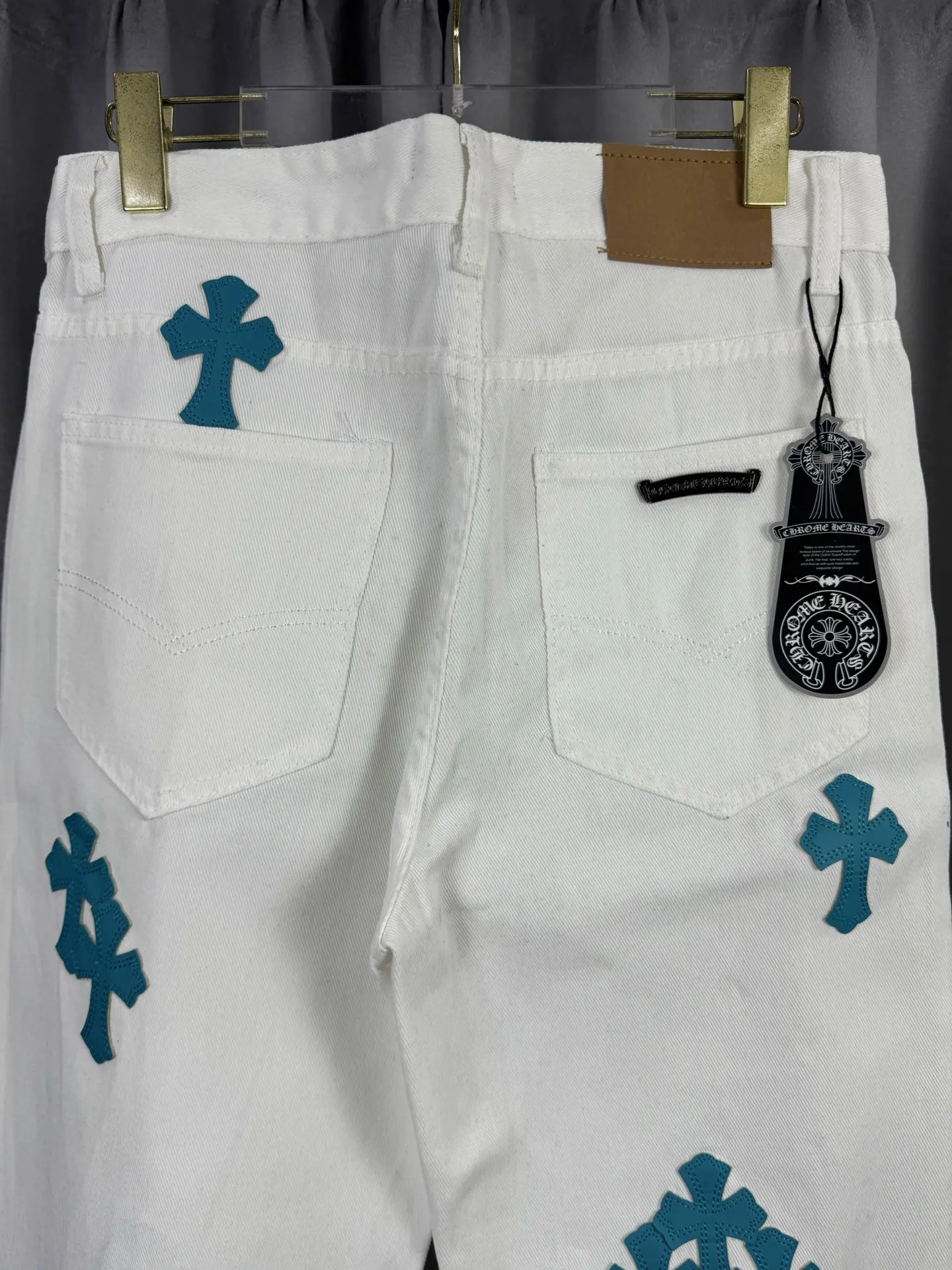 Chrome Hearts Cross Patch Straight-Leg Jeans D18019576 — view 7