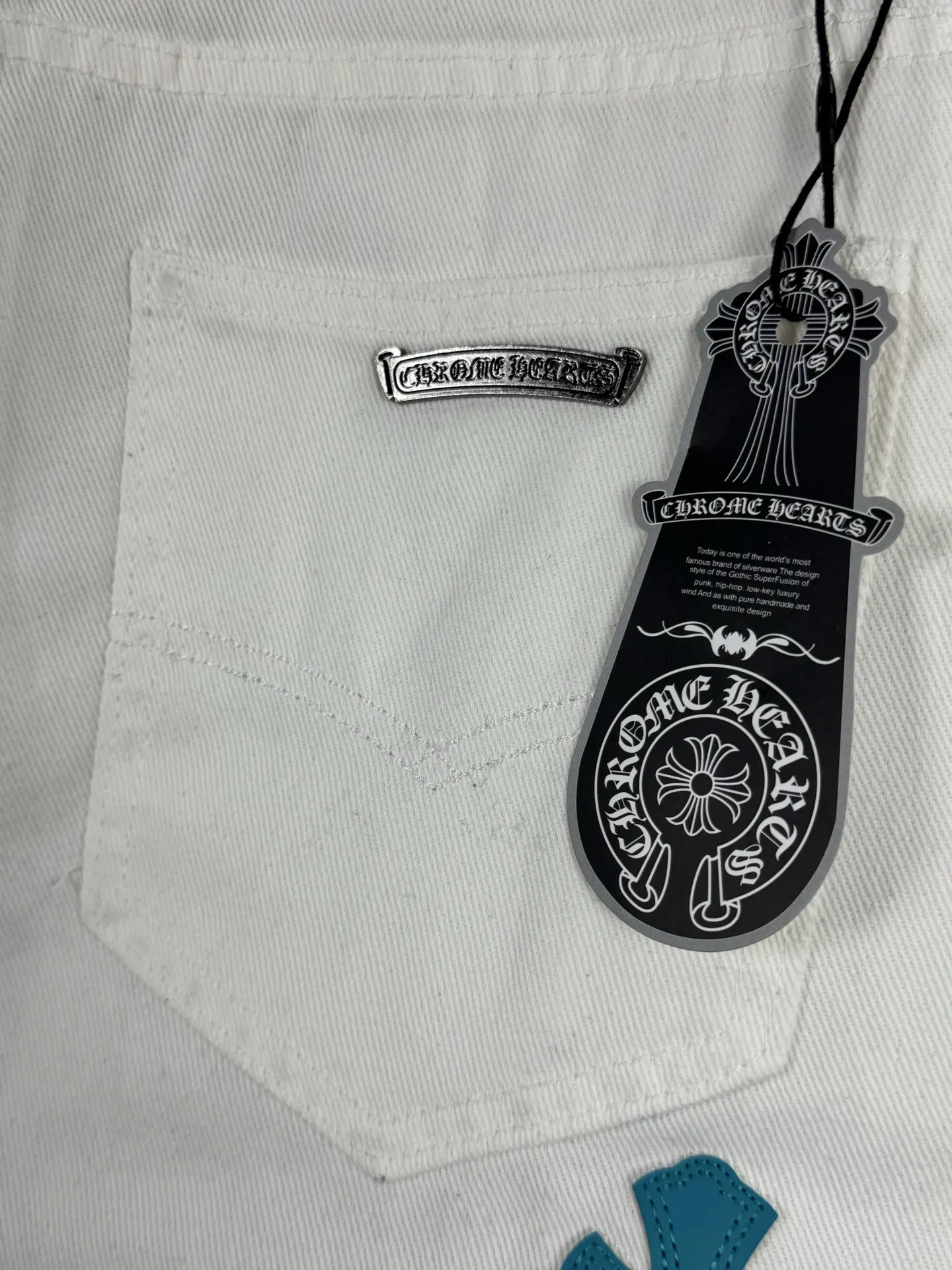 Chrome Hearts Cross Patch Straight-Leg Jeans D18019576 — view 8