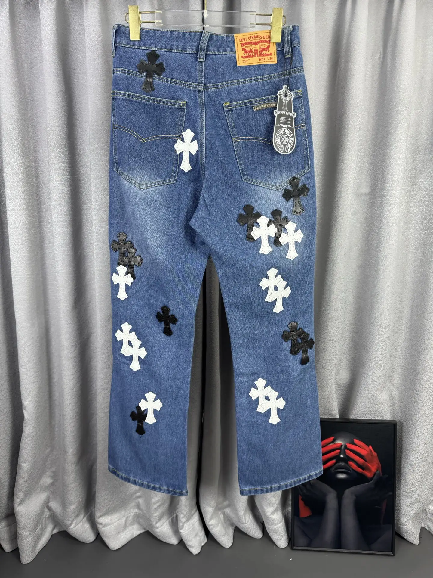 Cross Patch Remake Straight-Leg Jeans D18019568 — view 2