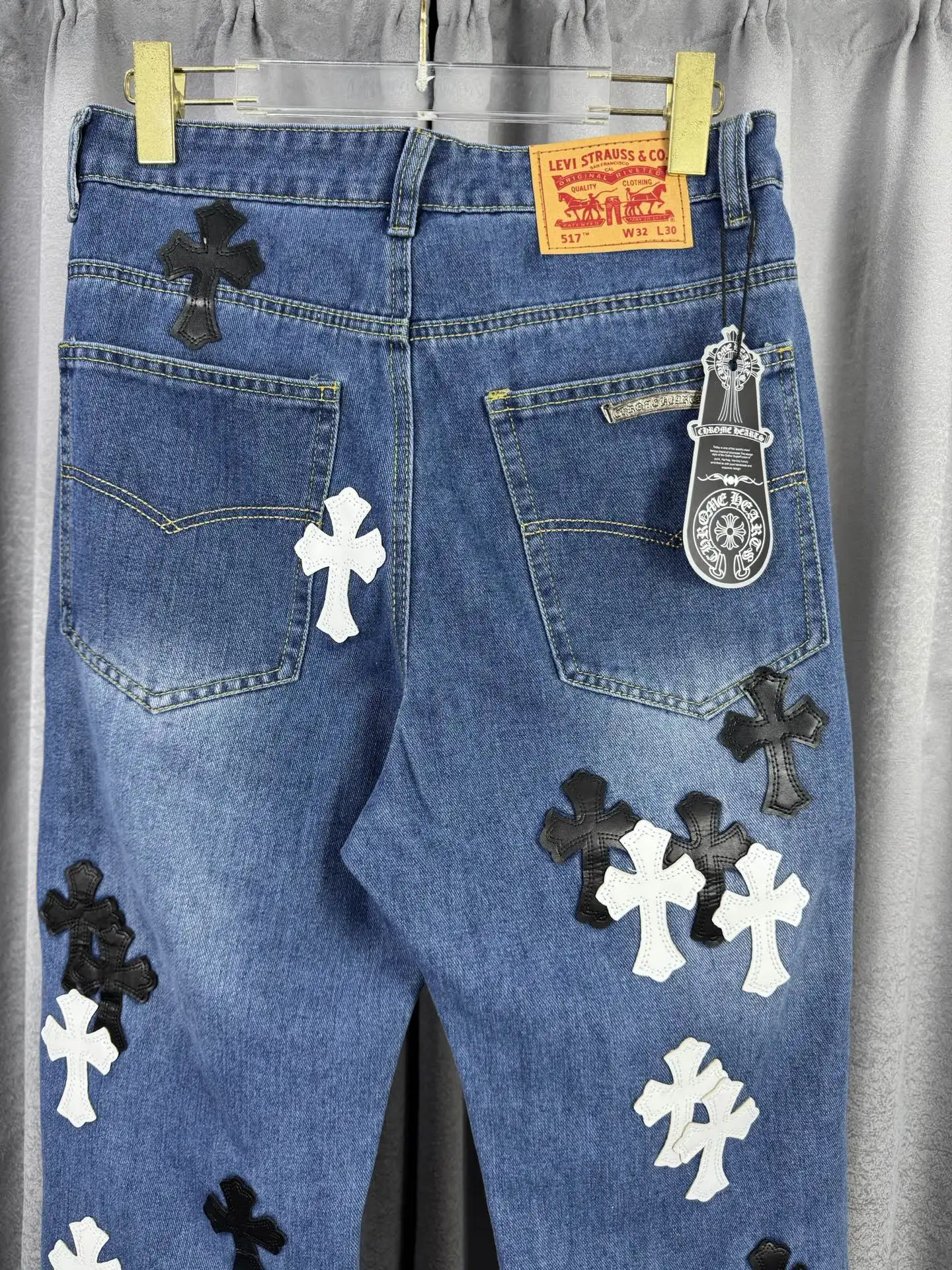 Cross Patch Remake Straight-Leg Jeans D18019568 — view 8