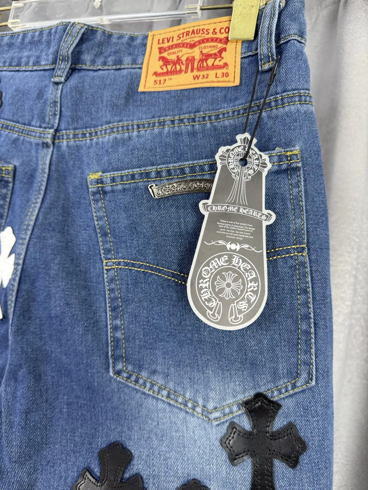 Cross Patch Remake Straight-Leg Jeans D18019568 — view 9