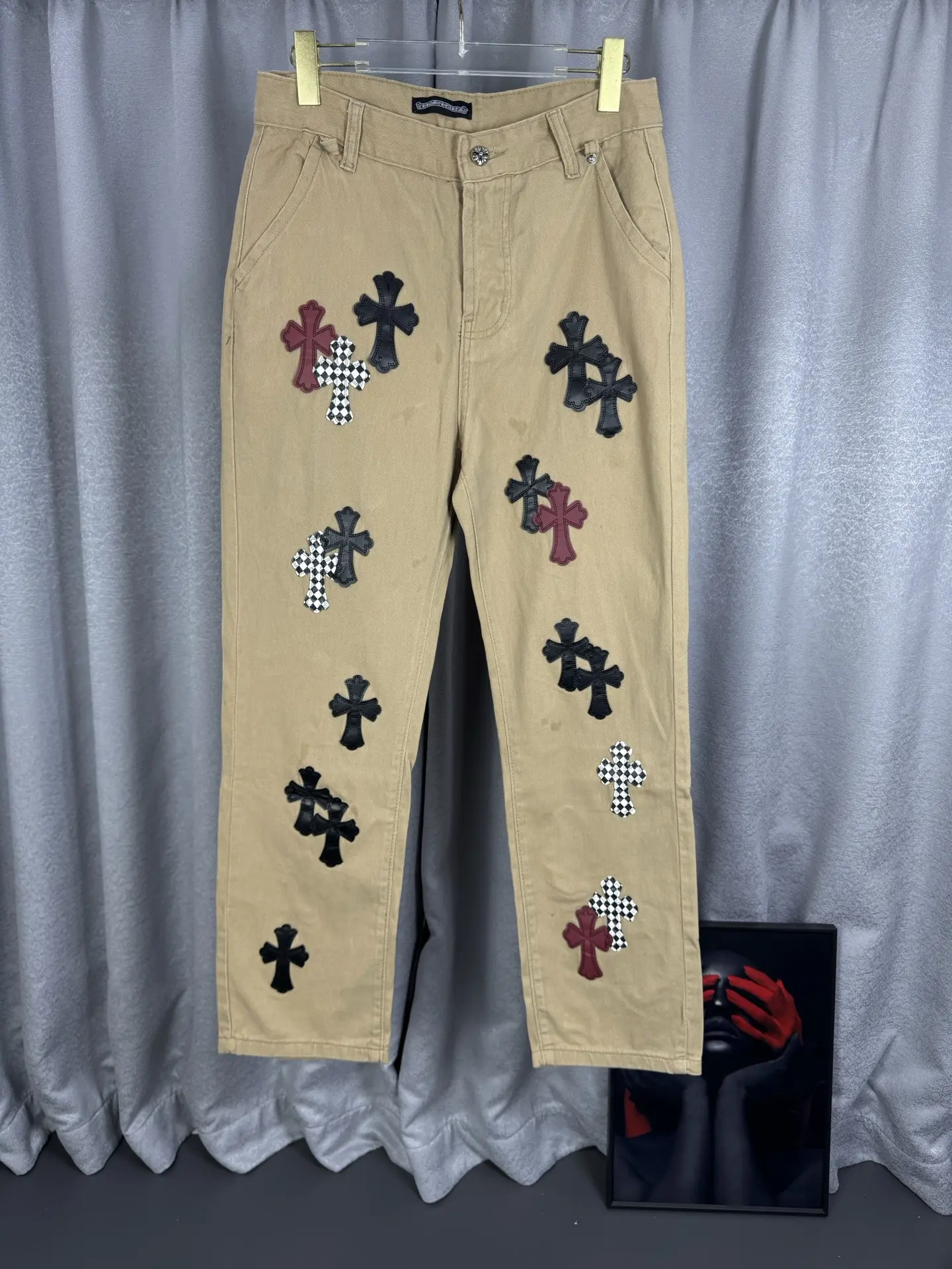 Chrome Hearts Leather Patch Remake Jeans D18019564