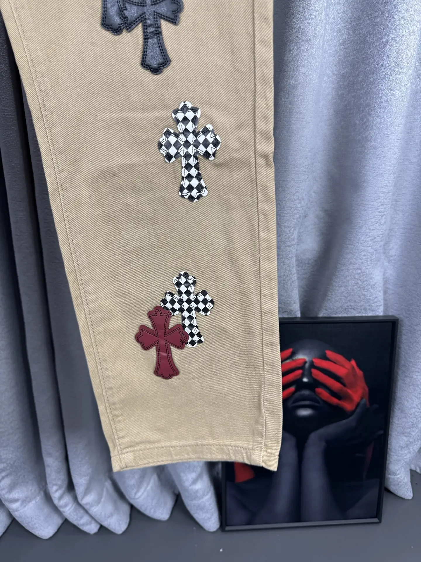 Chrome Hearts Leather Patch Remake Jeans D18019564 — view 6