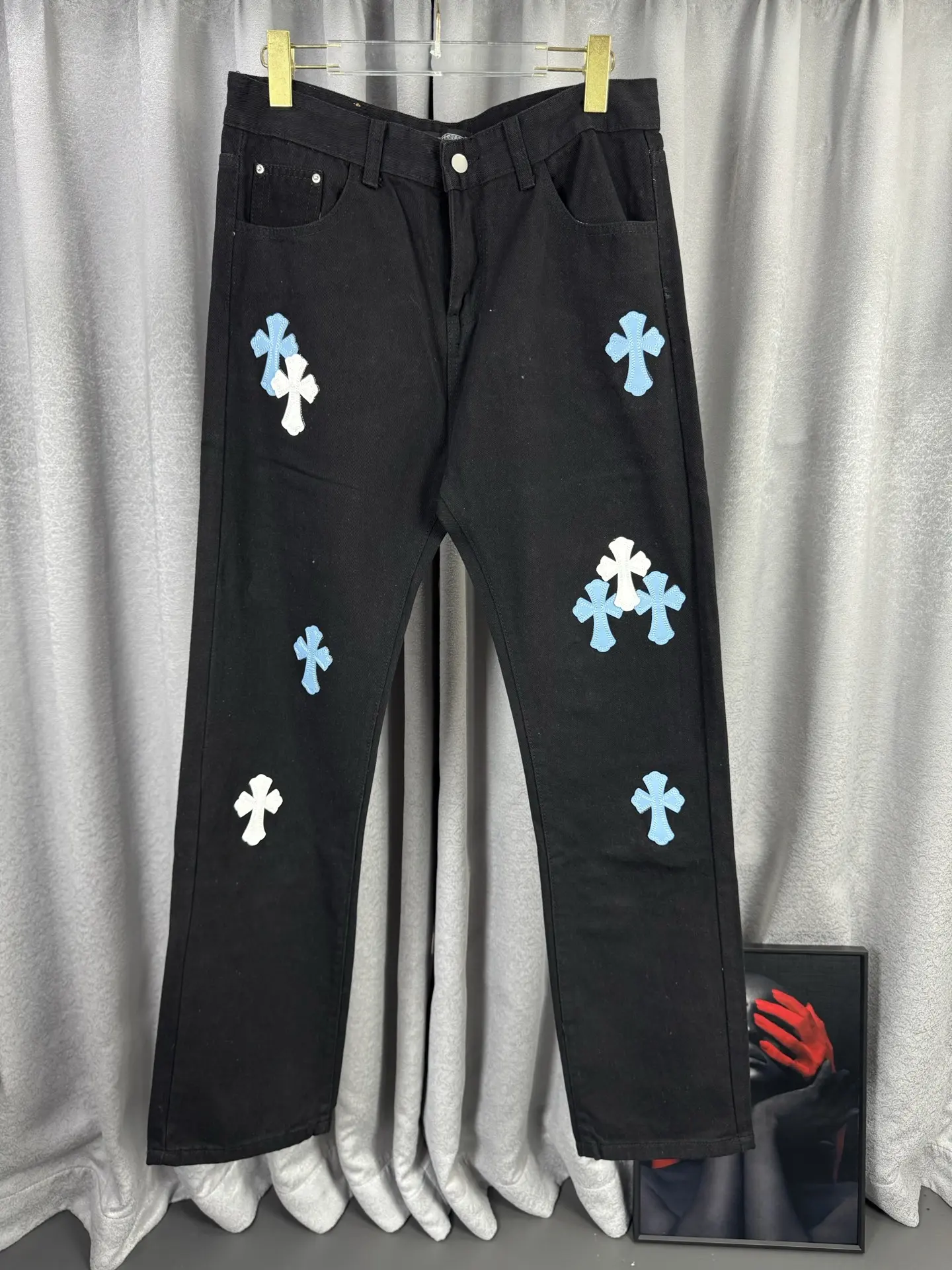 Chrome Hearts Cross Patch Remake Straight-Leg Jeans D18019571