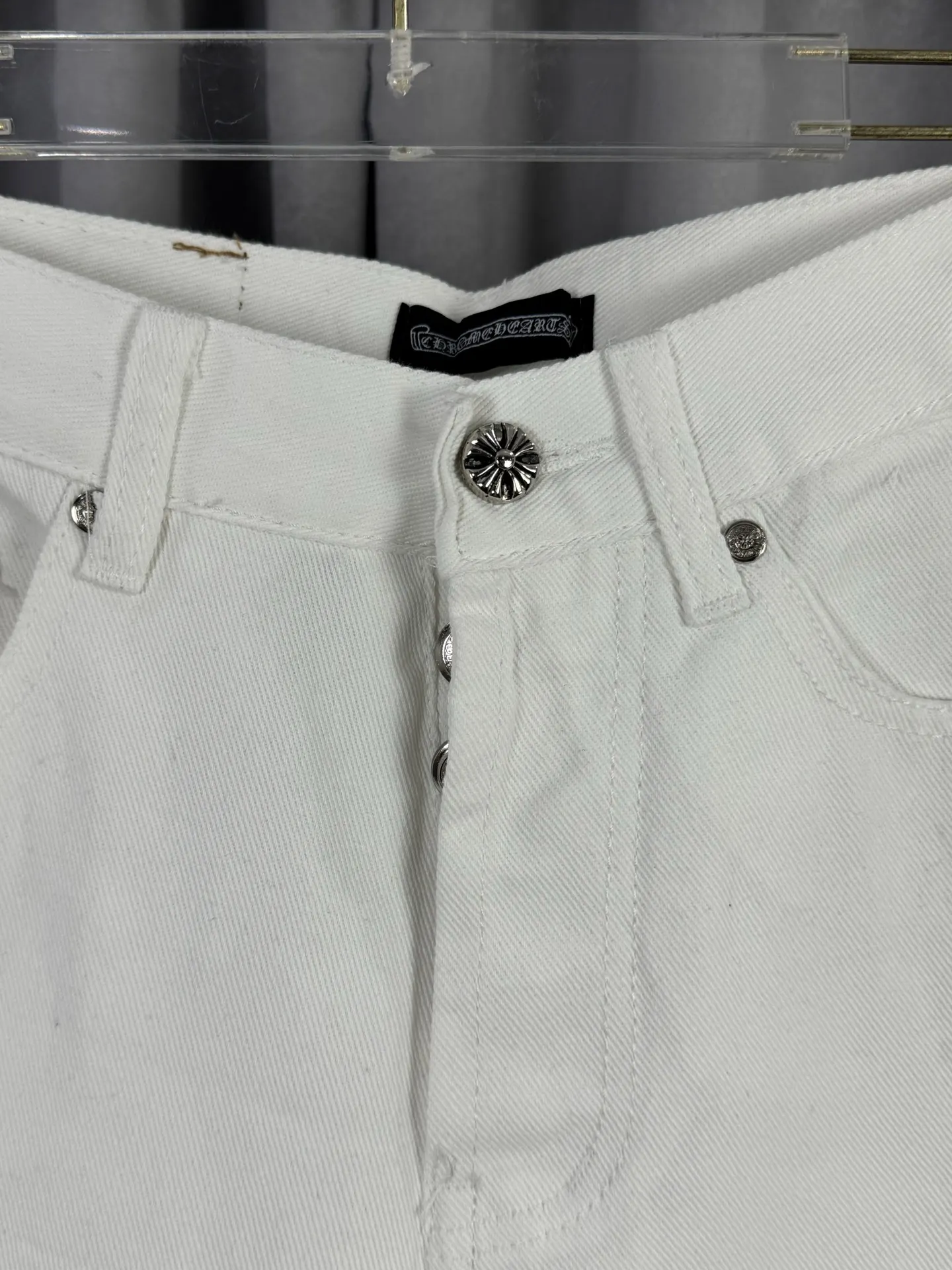 Chrome Hearts Cross-Patch Straight-Leg Jeans D18019577 — view 4