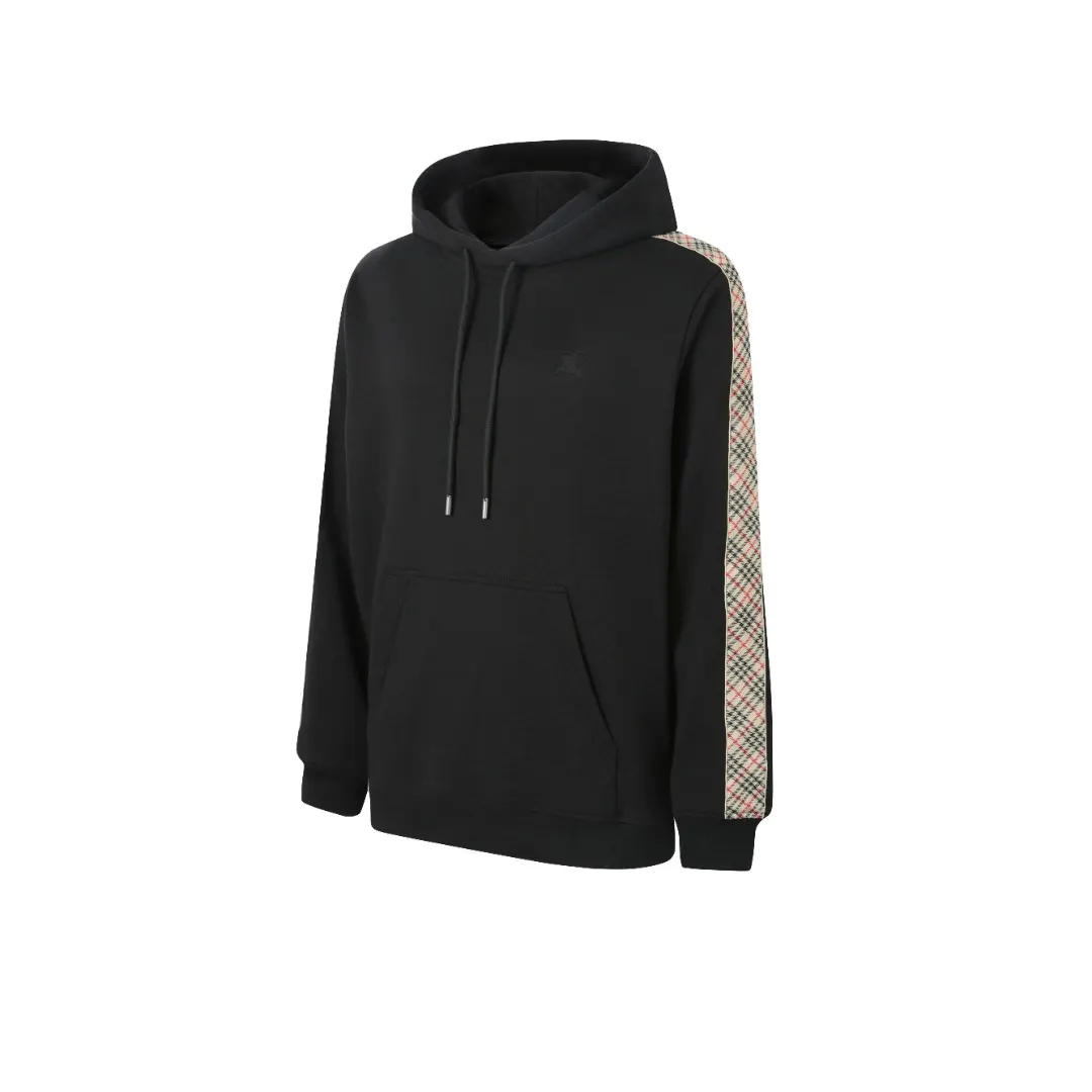 Check-Trim Cotton Blend Hoodie D18521661 — view 2