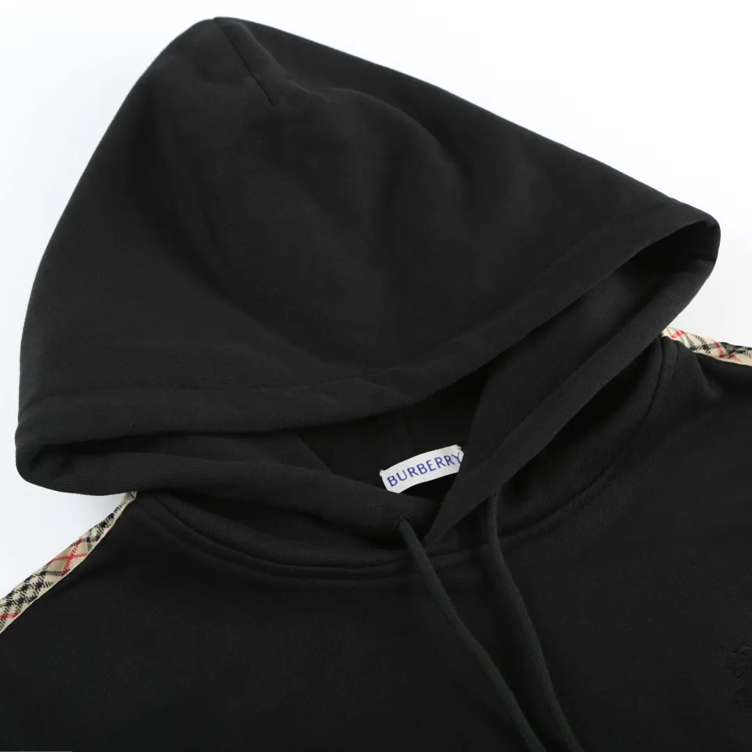 Check-Trim Cotton Blend Hoodie D18521661 — view 4