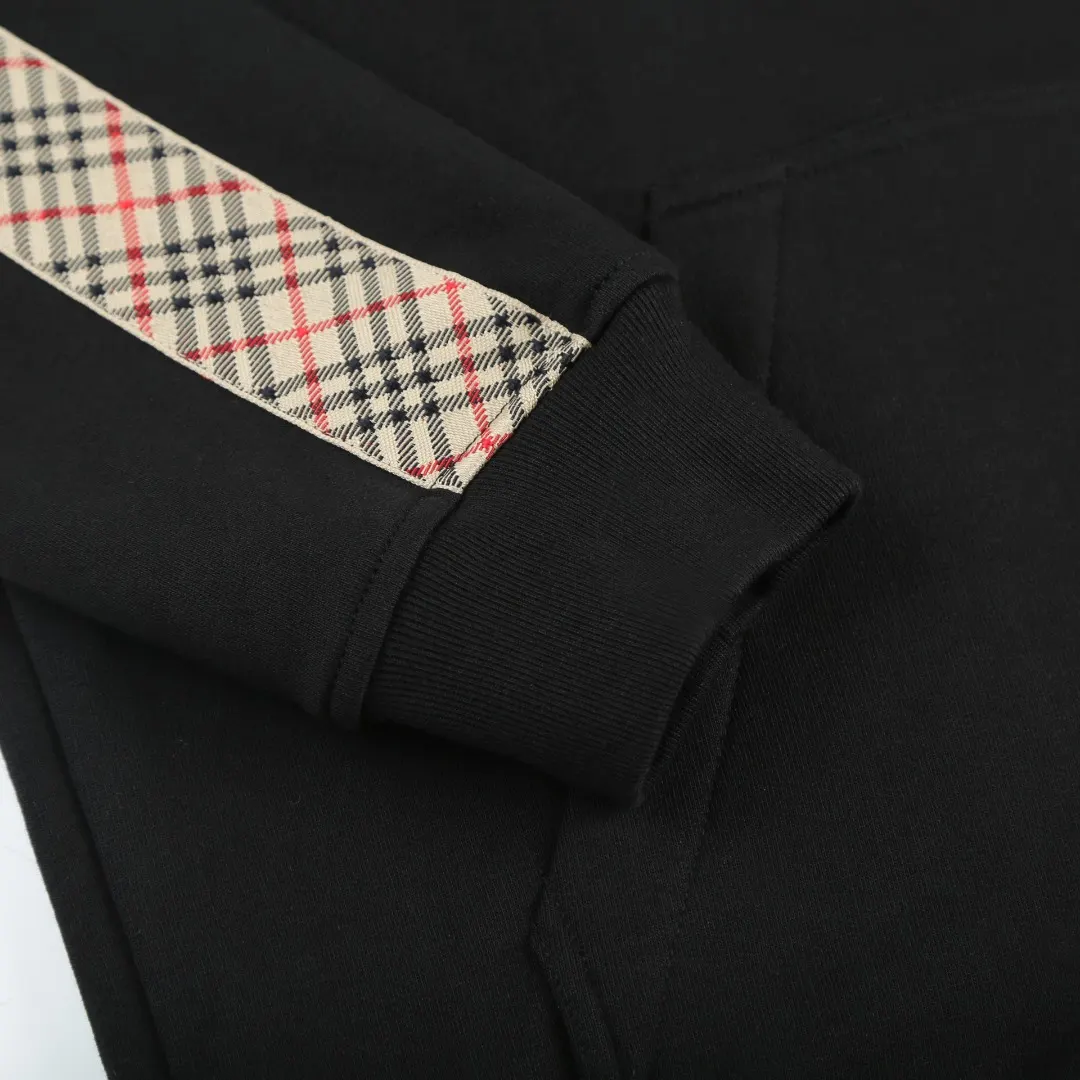 Check-Trim Cotton Blend Hoodie D18521661 — view 8