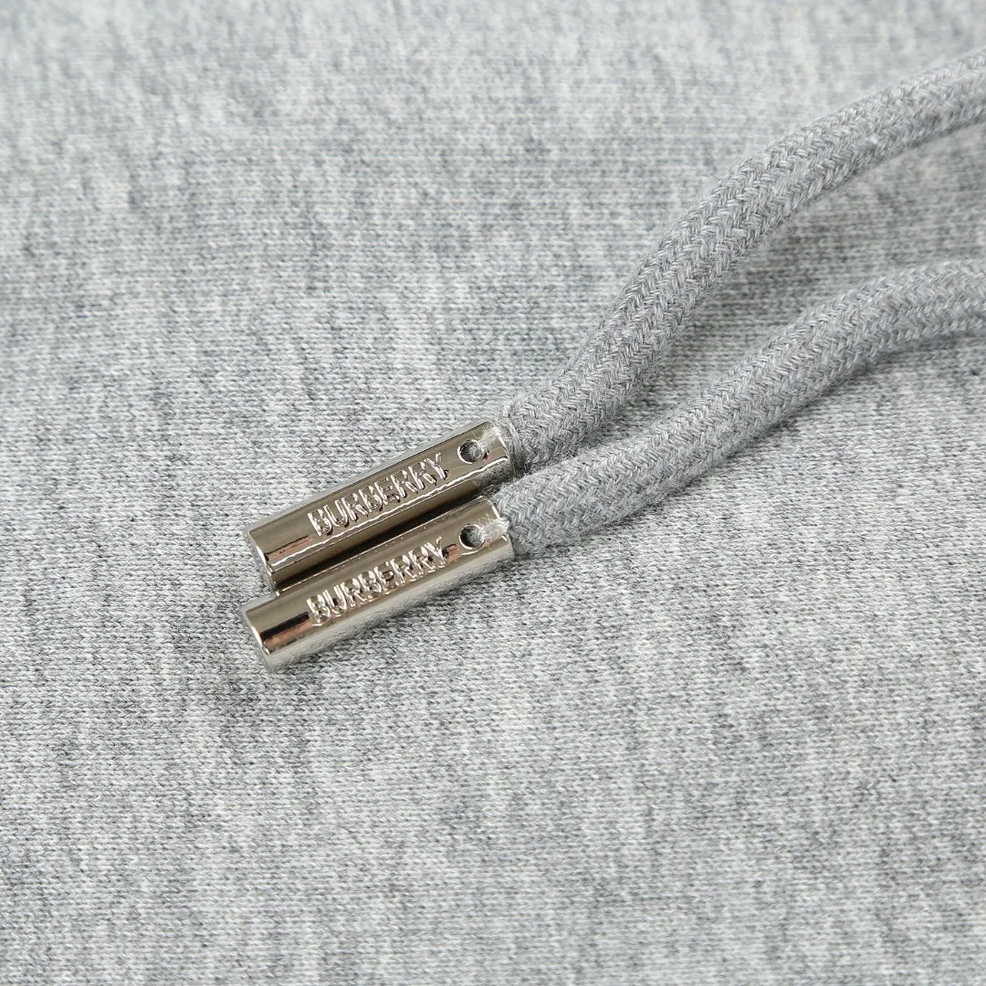 Check-Trim Cotton-Blend Jersey Hoodie D18521662 — view 5