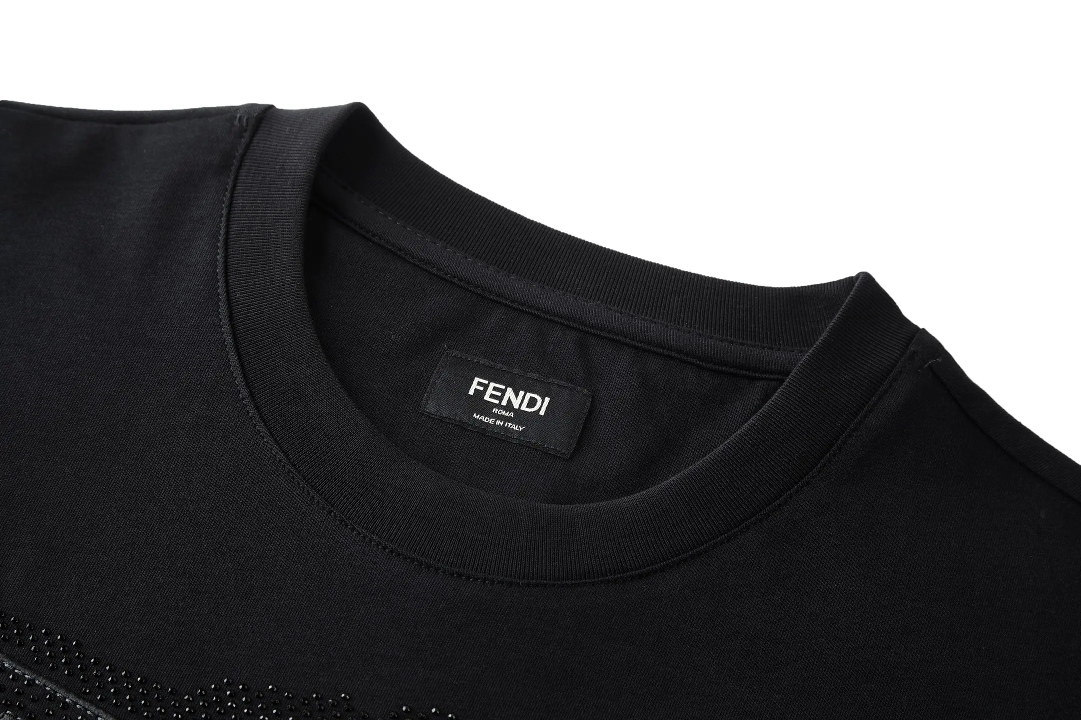 Embellished Logo Cotton T-Shirt D18514182 — view 3