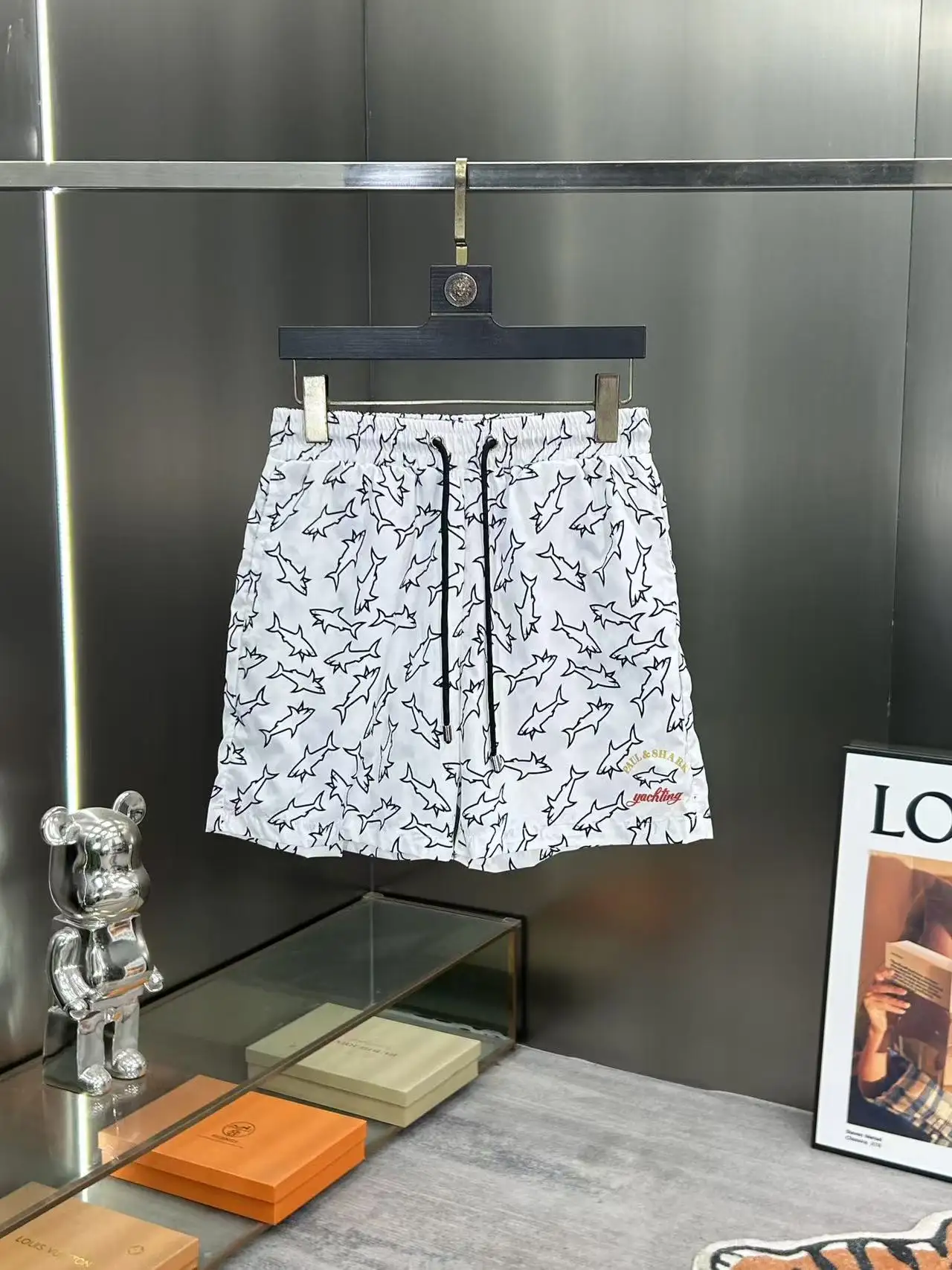 Shark Print Quick-Dry Swim Shorts D18512383