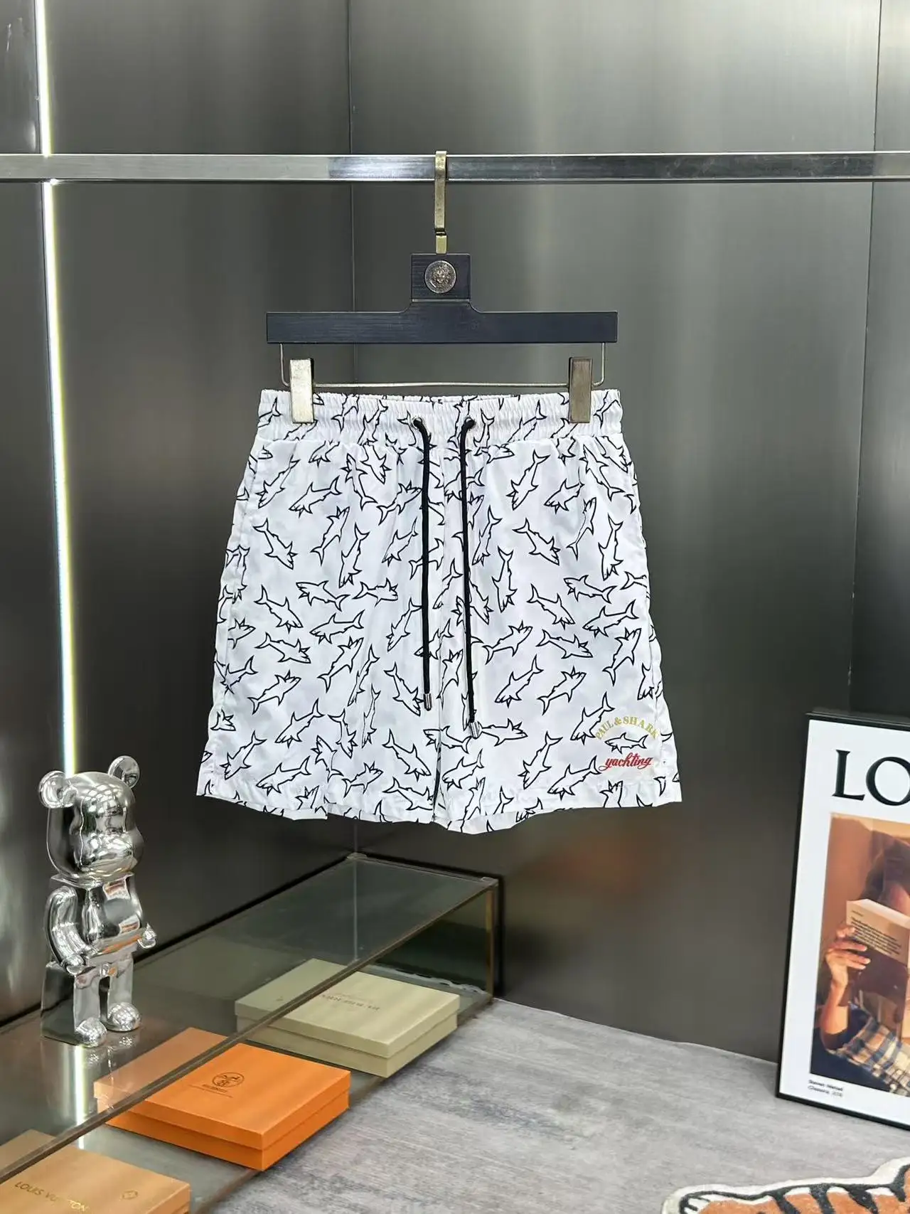 Shark Print Quick-Dry Swim Shorts D18512383