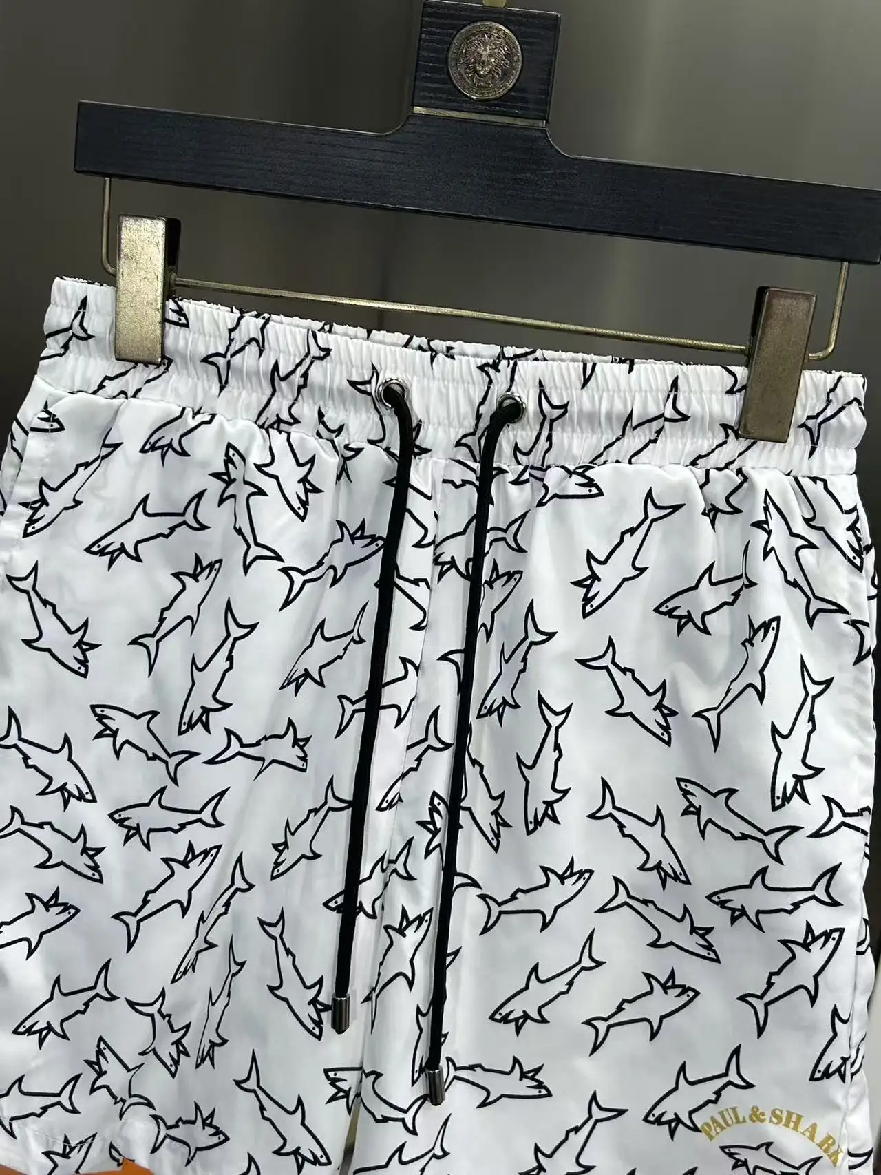Shark Print Quick-Dry Swim Shorts D18512383 — view 5