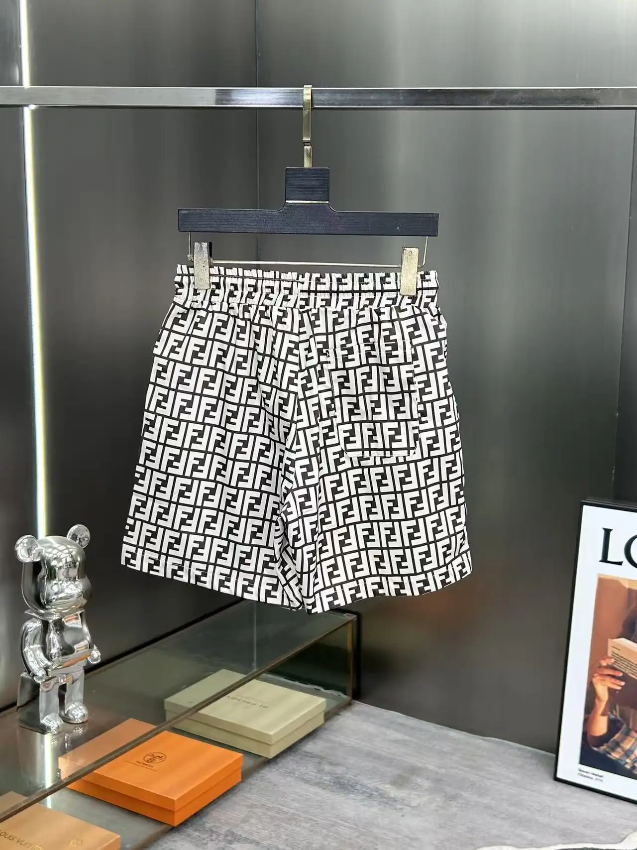Monogram Print Technical Fabric Shorts D18512389 — view 2