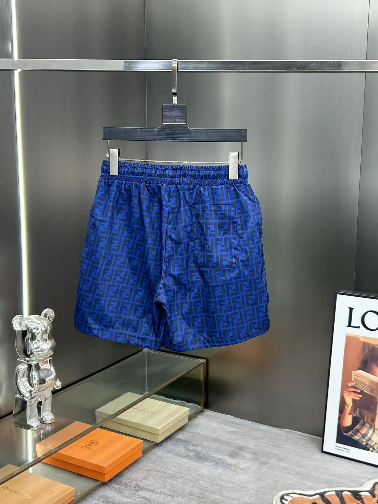 Monogram Print Technical Fabric Shorts D18512386 — view 2