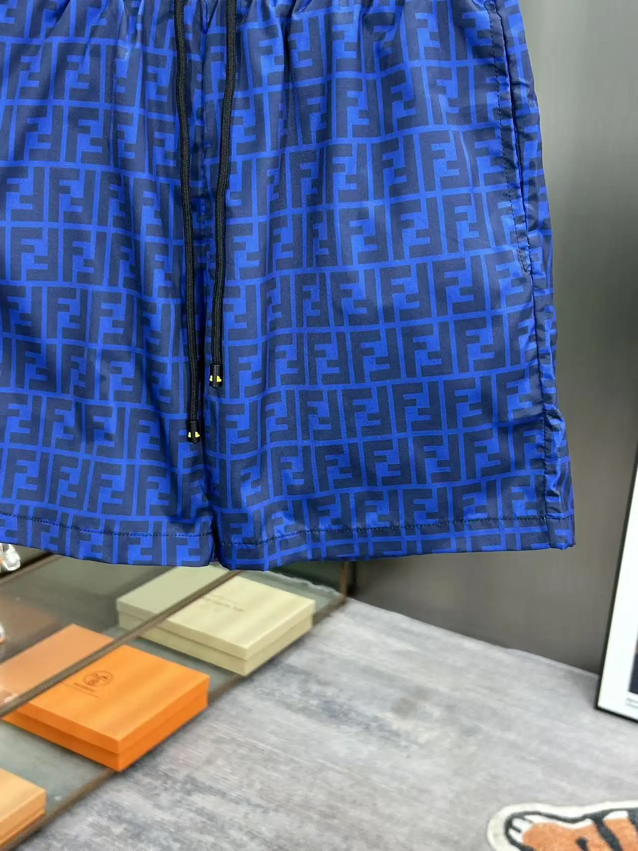 Monogram Print Technical Fabric Shorts D18512386 — view 7