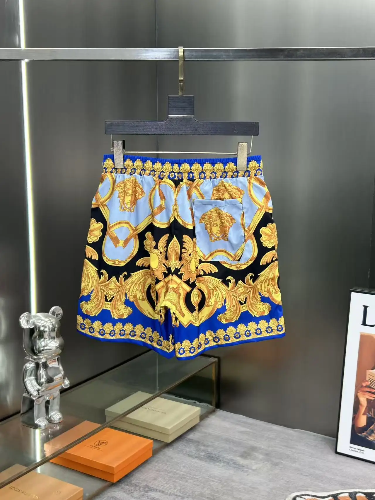 Baroque Print Technical Swim Shorts D18512393 — view 2