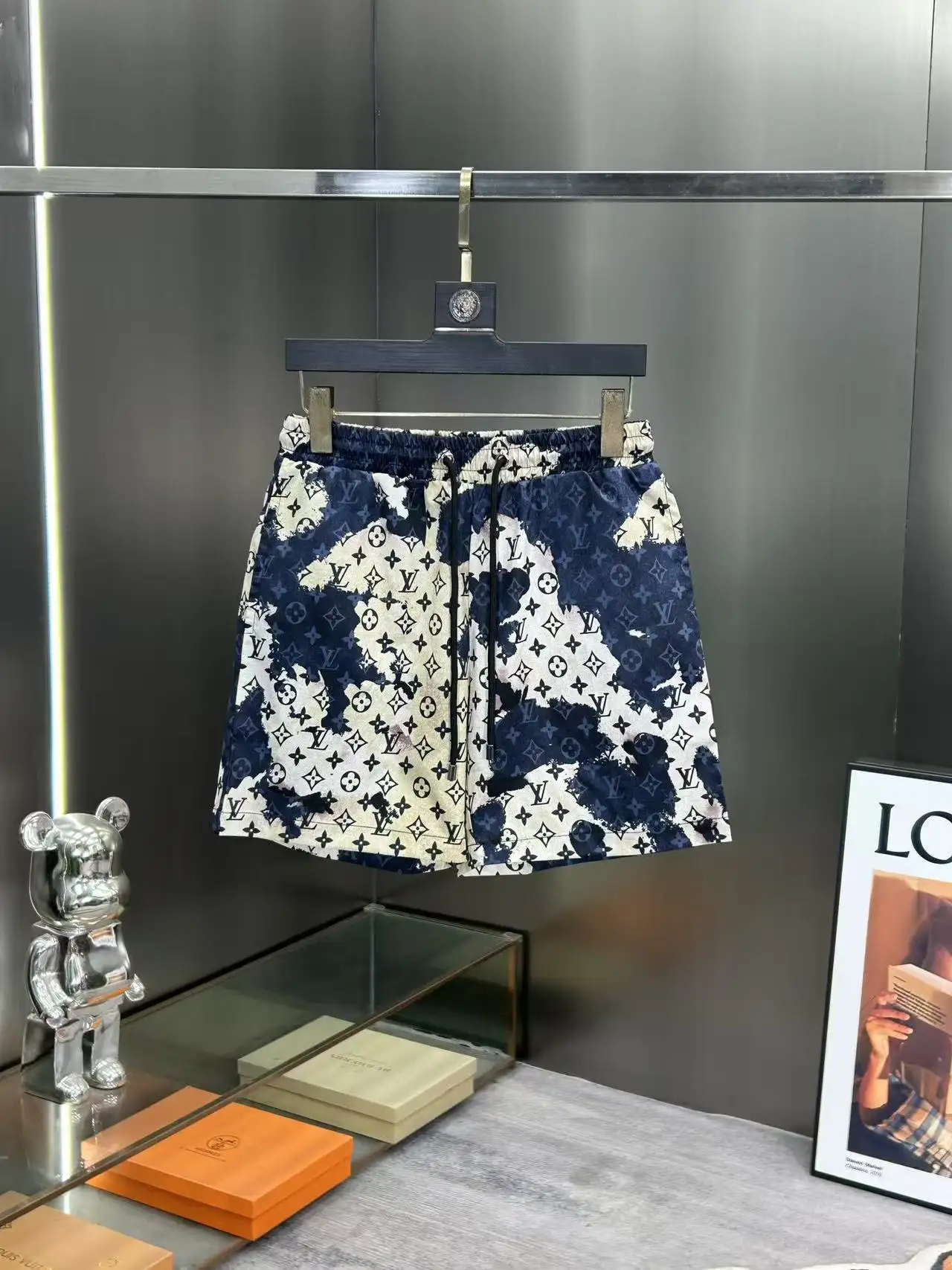 Monogram Print Technical Mesh Shorts D18512373