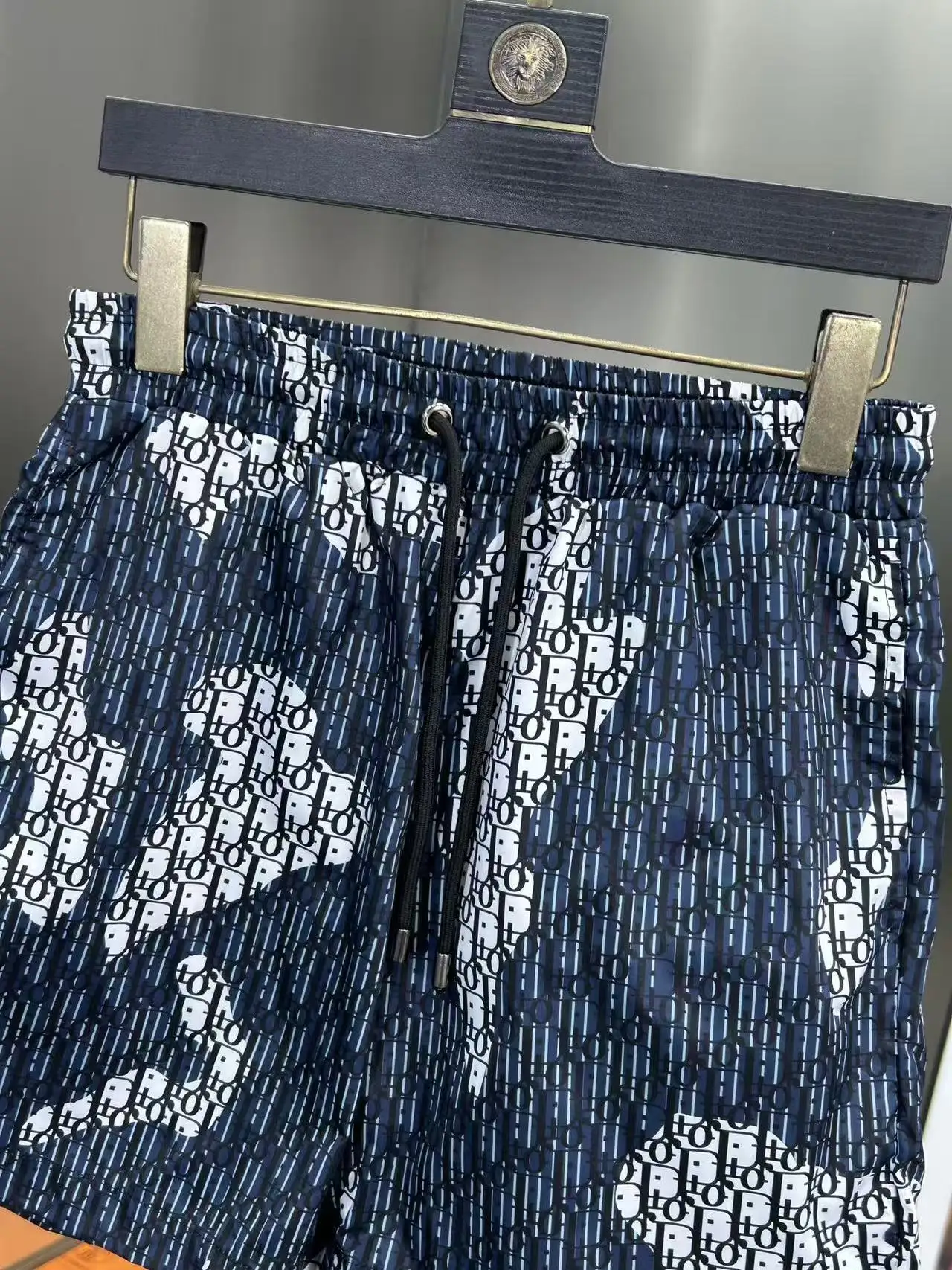 Oblique Print Quick-Dry Swim Shorts D18512376 — view 3