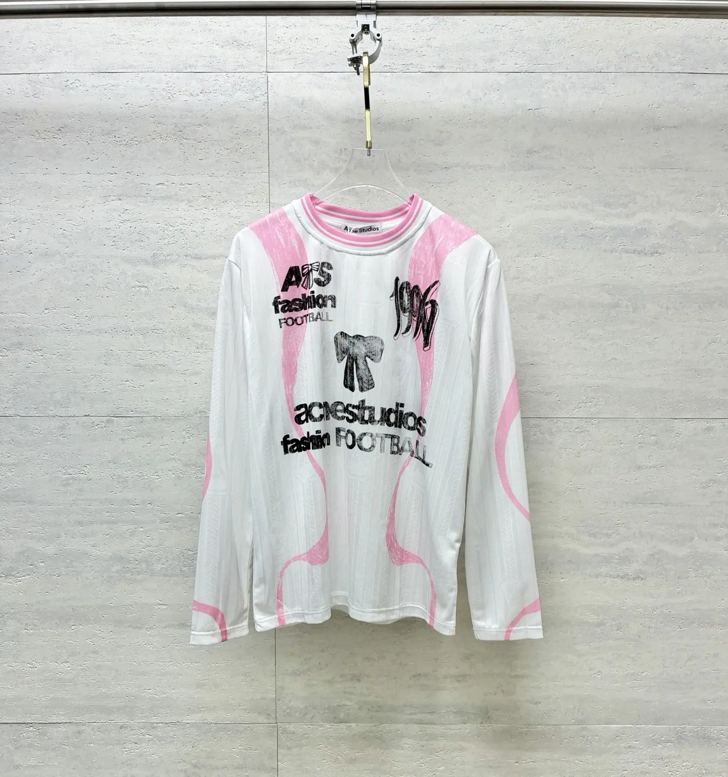 Graphic Long-Sleeve Football Jersey T-Shirt D18819100