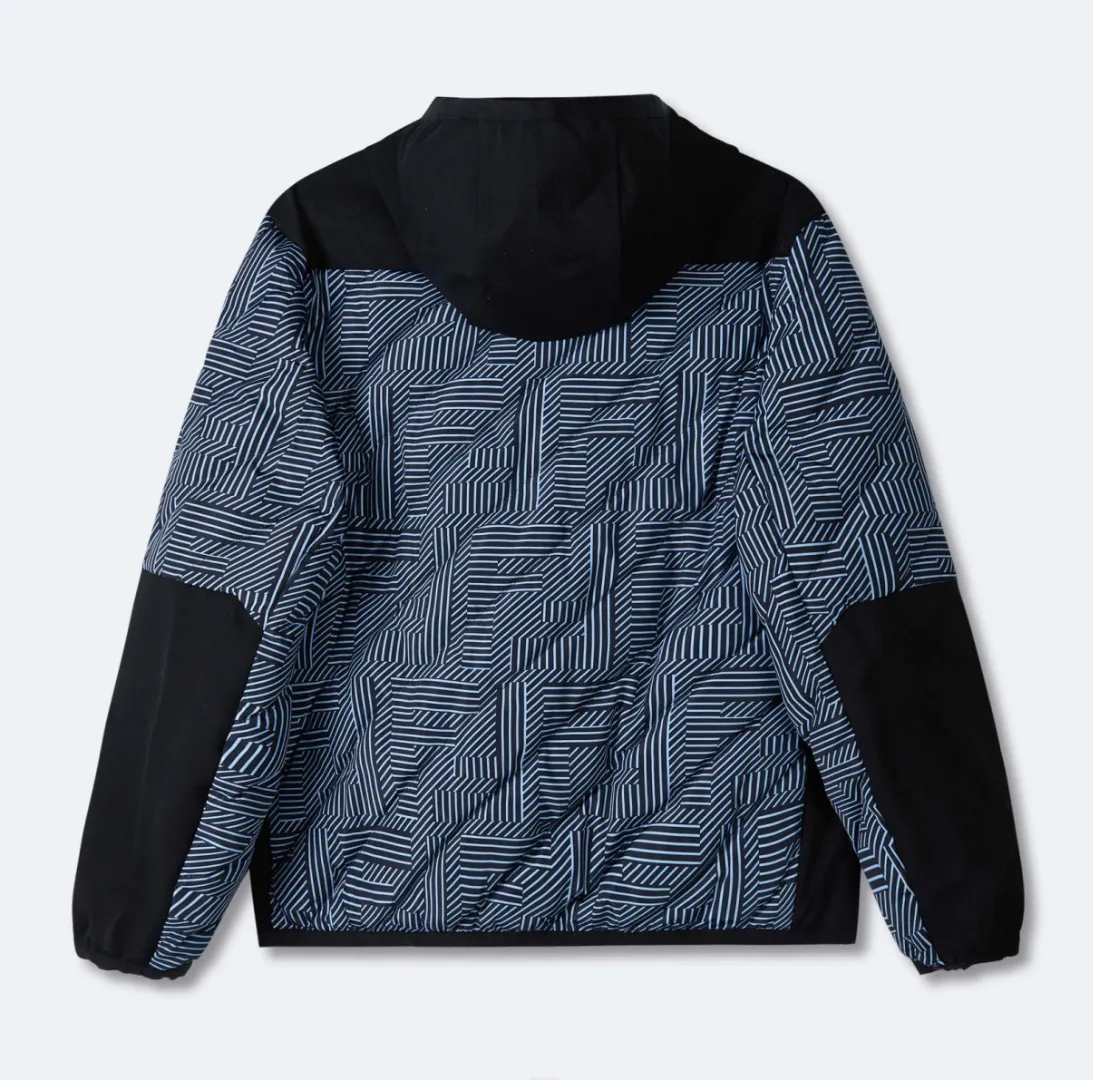 FF Pattern Hooded Puffer Jacket D19021651 — view 2