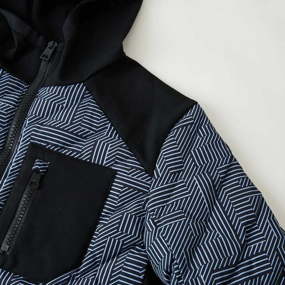 FF Pattern Hooded Puffer Jacket D19021651 — view 4