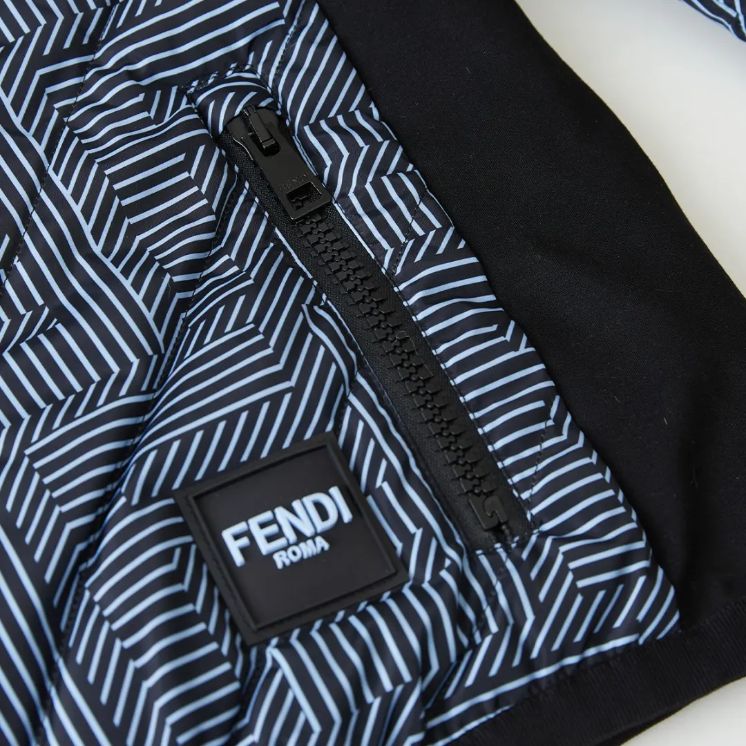 FF Pattern Hooded Puffer Jacket D19021651 — view 7
