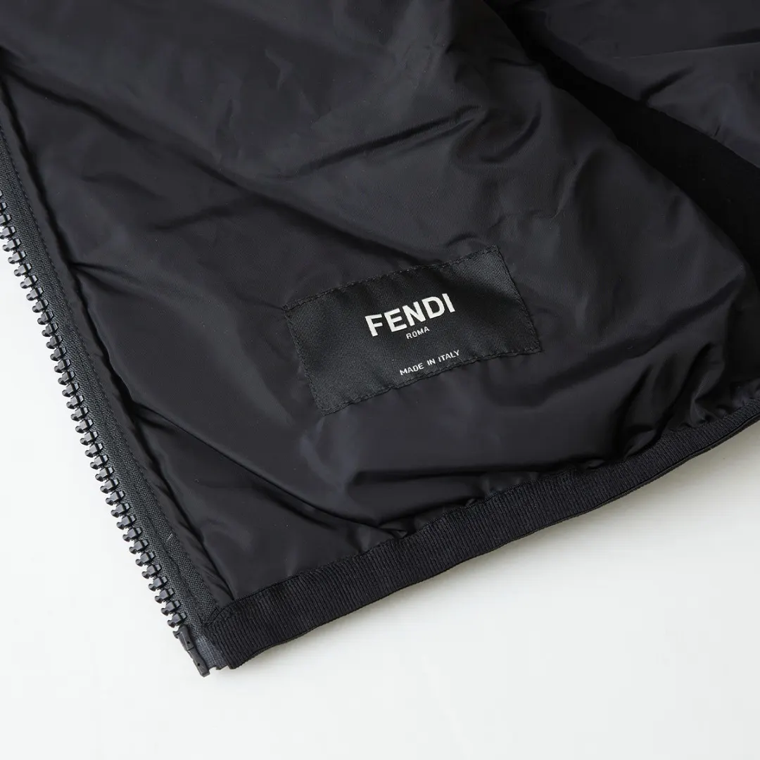 FF Pattern Hooded Puffer Jacket D19021651 — view 8