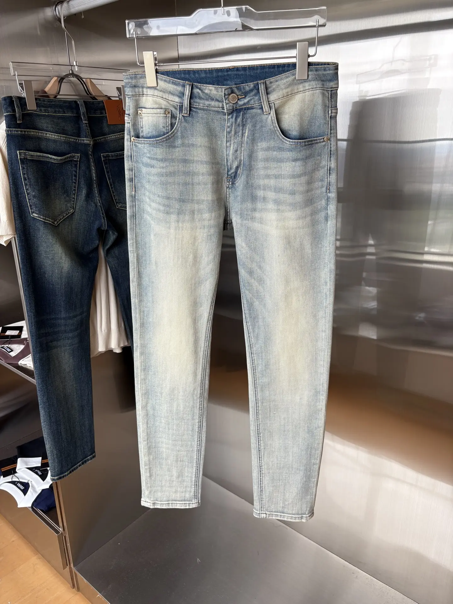 Slim-Fit Light Wash Denim Jeans D19019076 — view 2