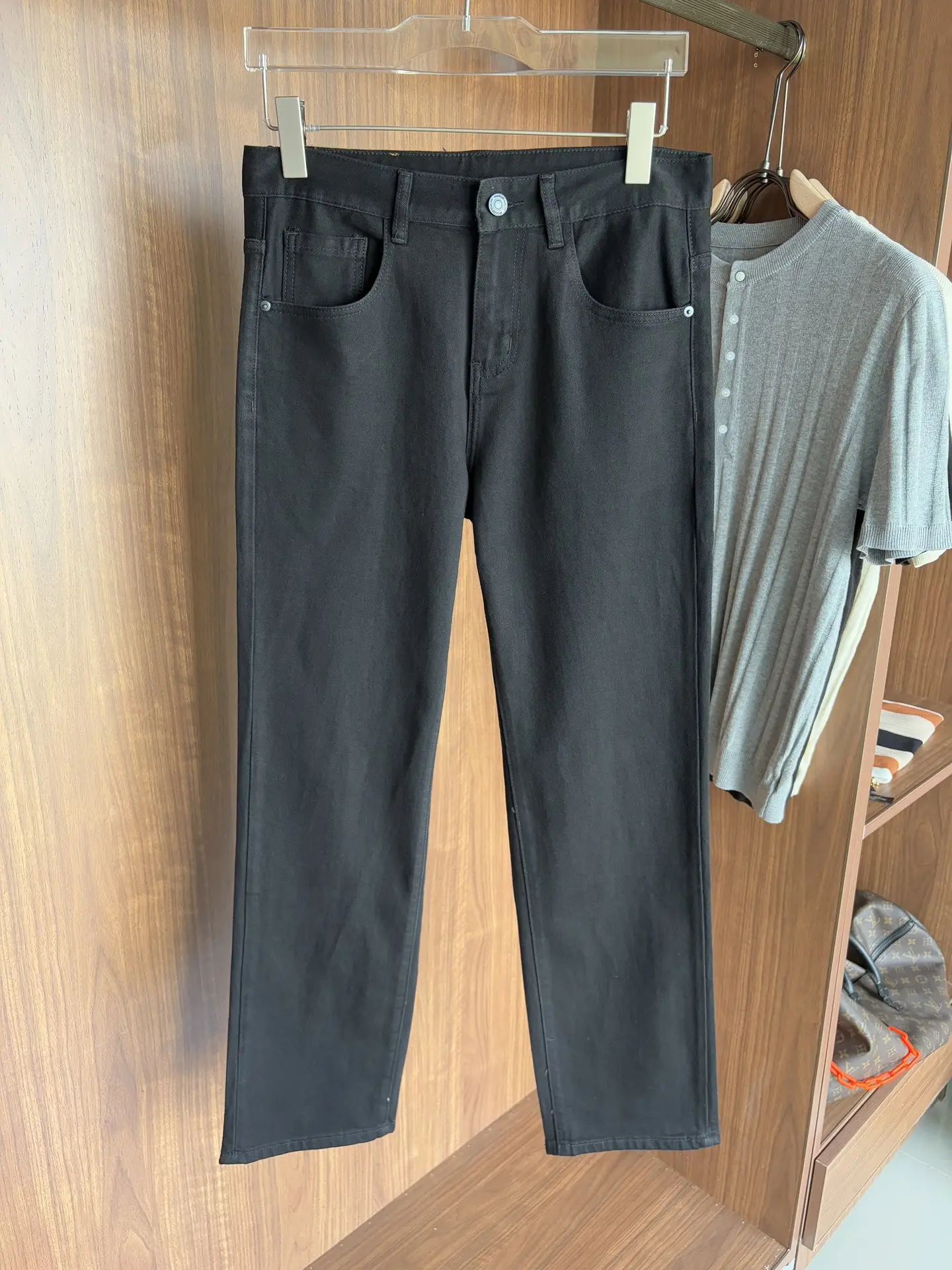 Slim-Fit Black Denim Jeans D19019080 — view 2