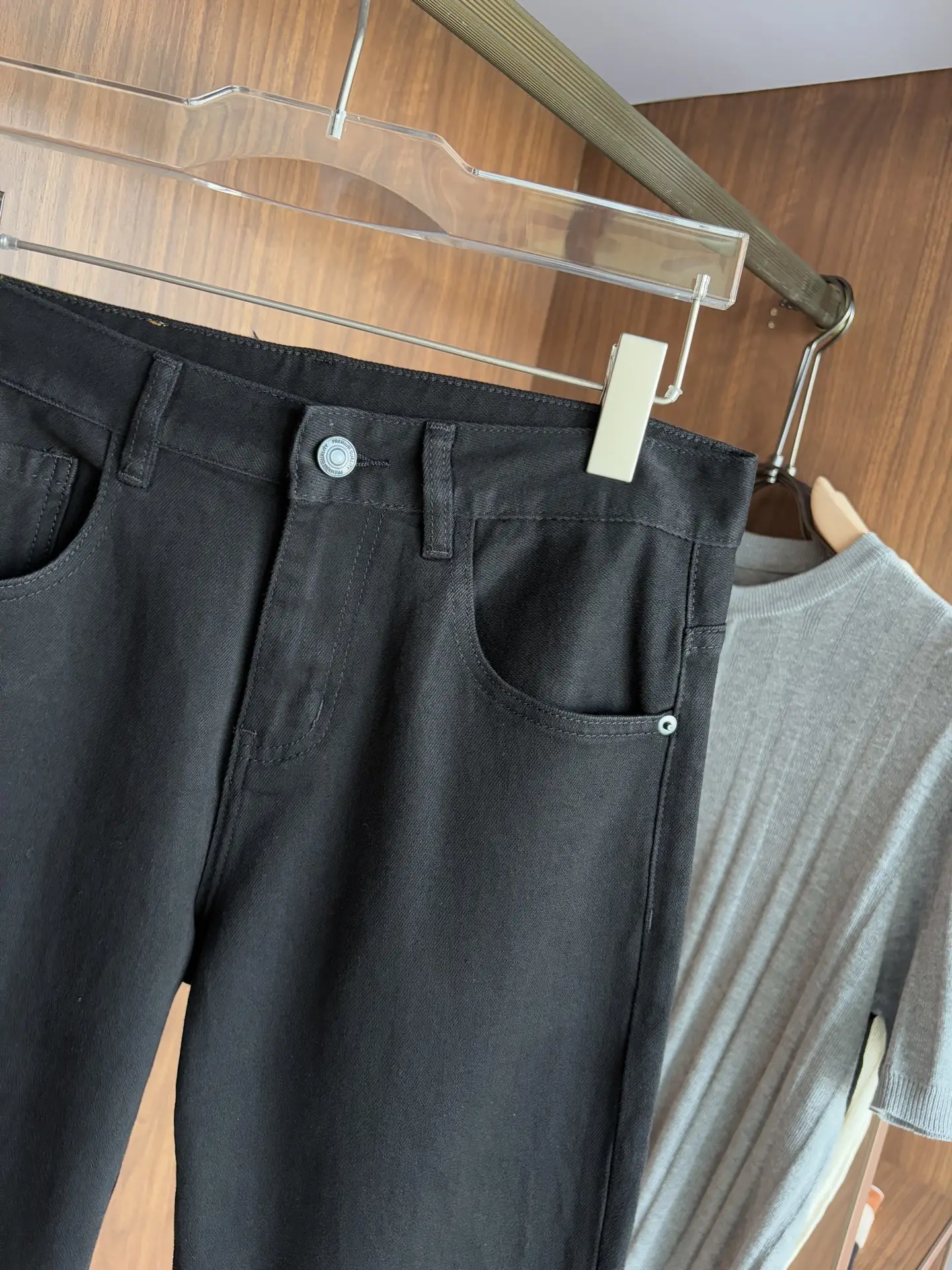 Slim-Fit Black Denim Jeans D19019080 — view 6