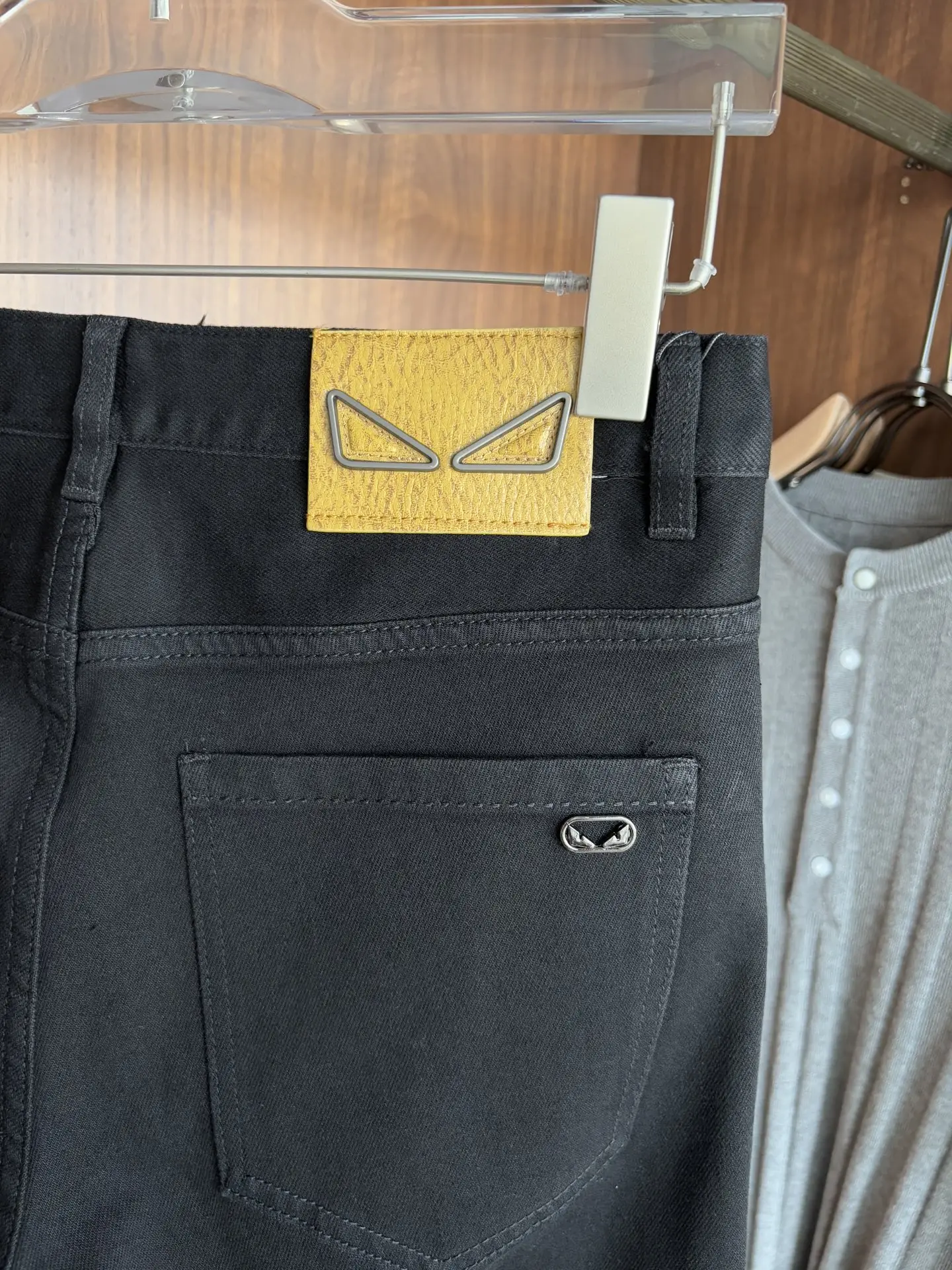 Slim-Fit Black Denim Jeans D19019080 — view 9