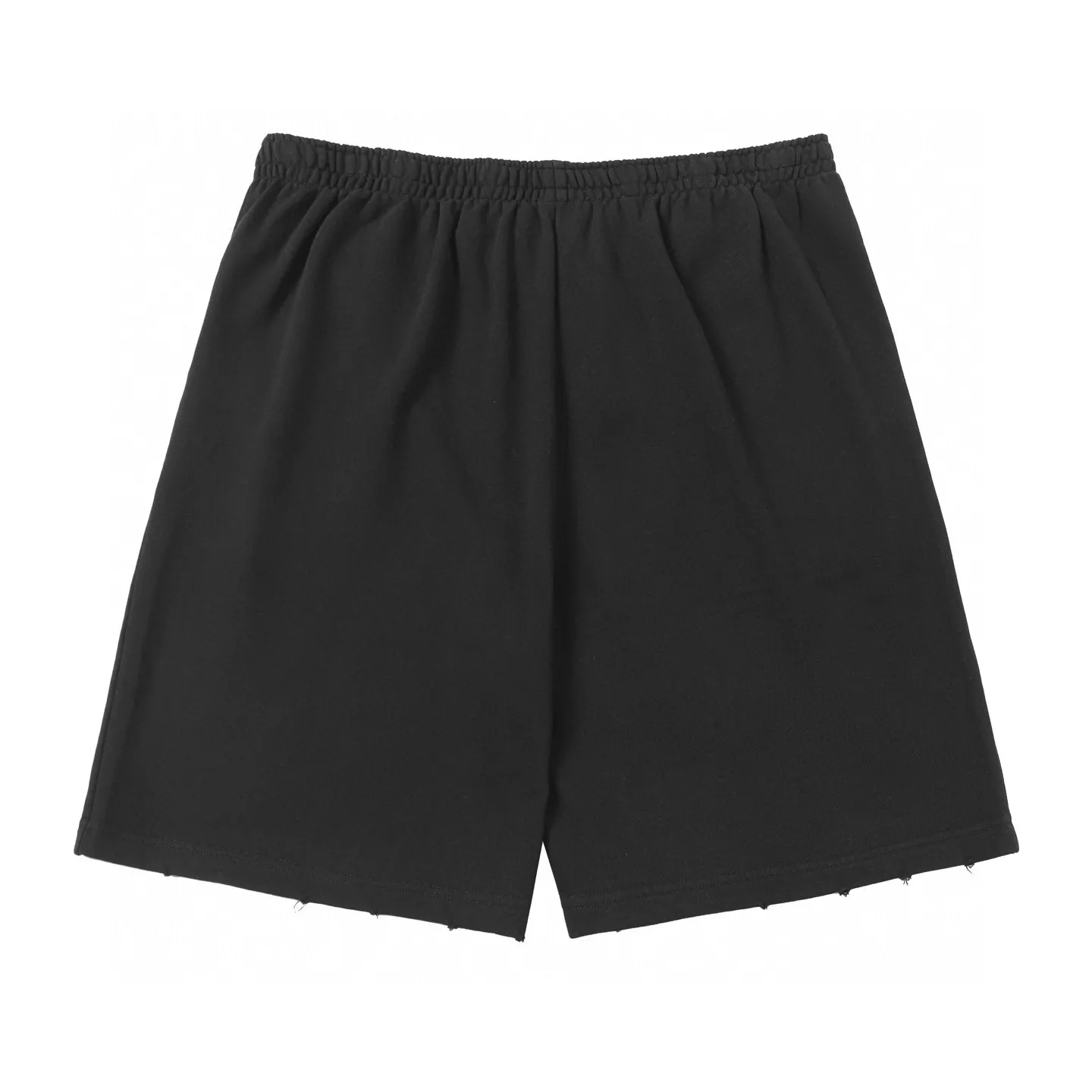 Logo-Embroidered Distressed Cotton Shorts D19013212 — view 2