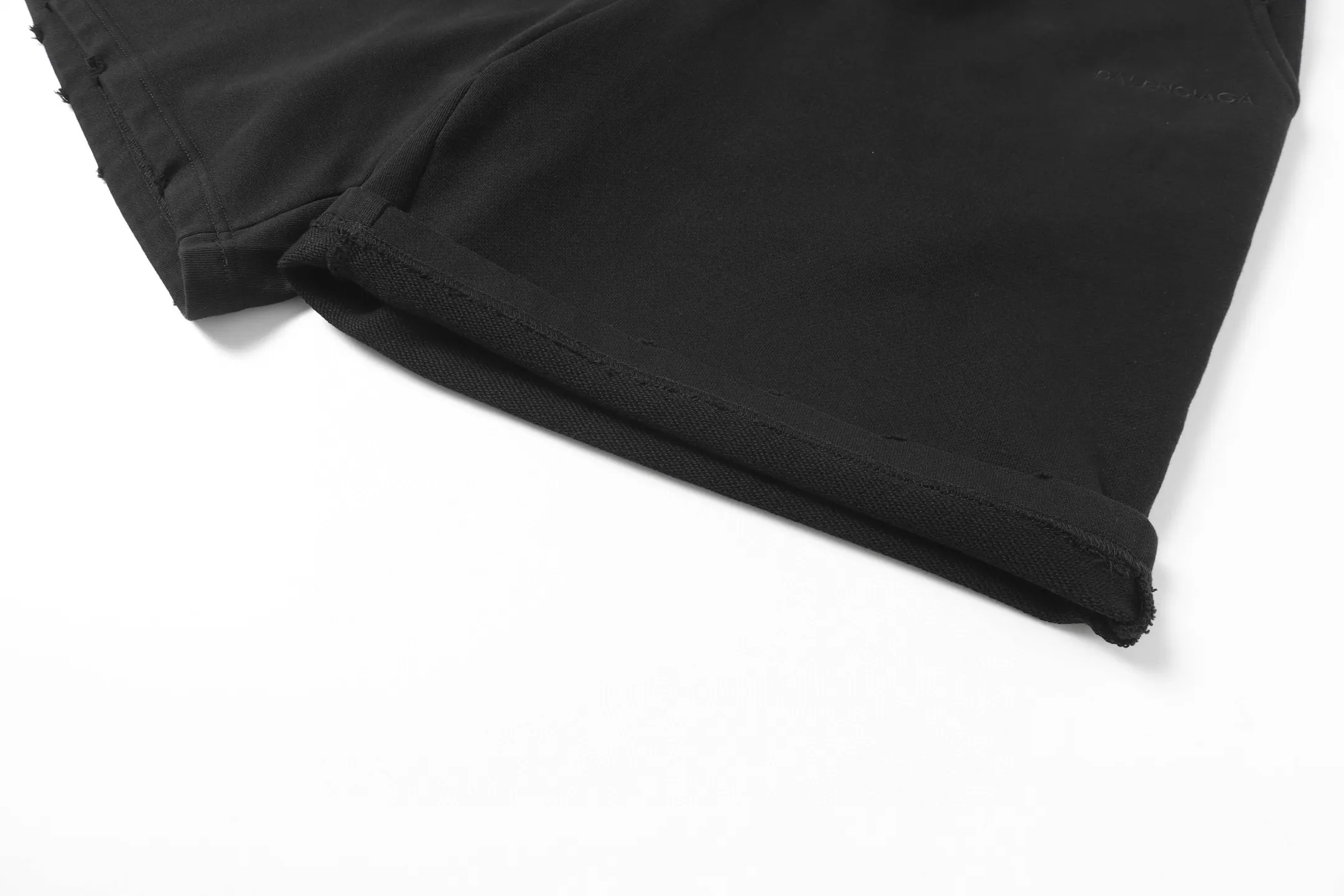 Logo-Embroidered Distressed Cotton Shorts D19013212 — view 8