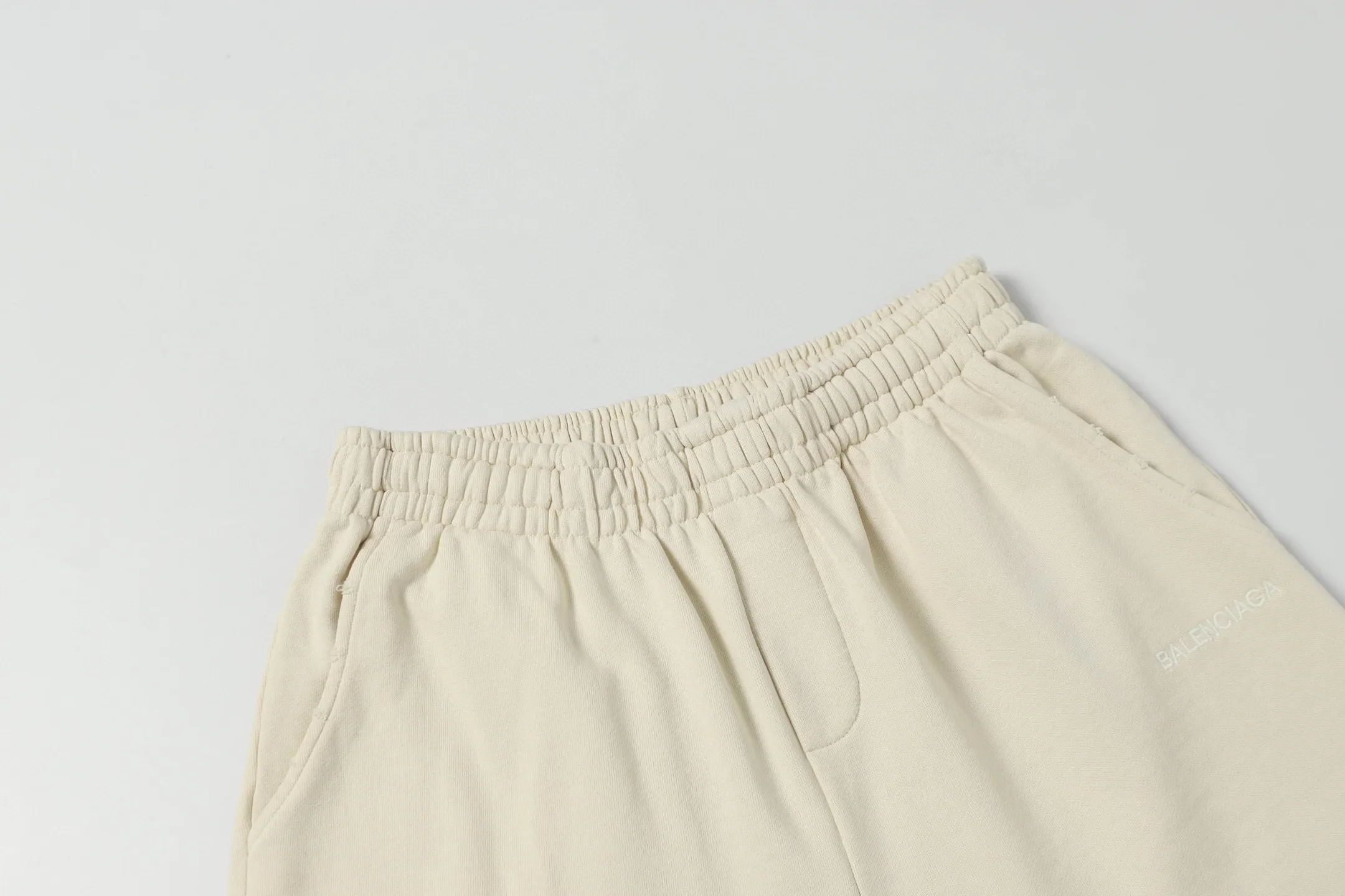 Logo-Embroidered Distressed Cotton Shorts D19013211 — view 3