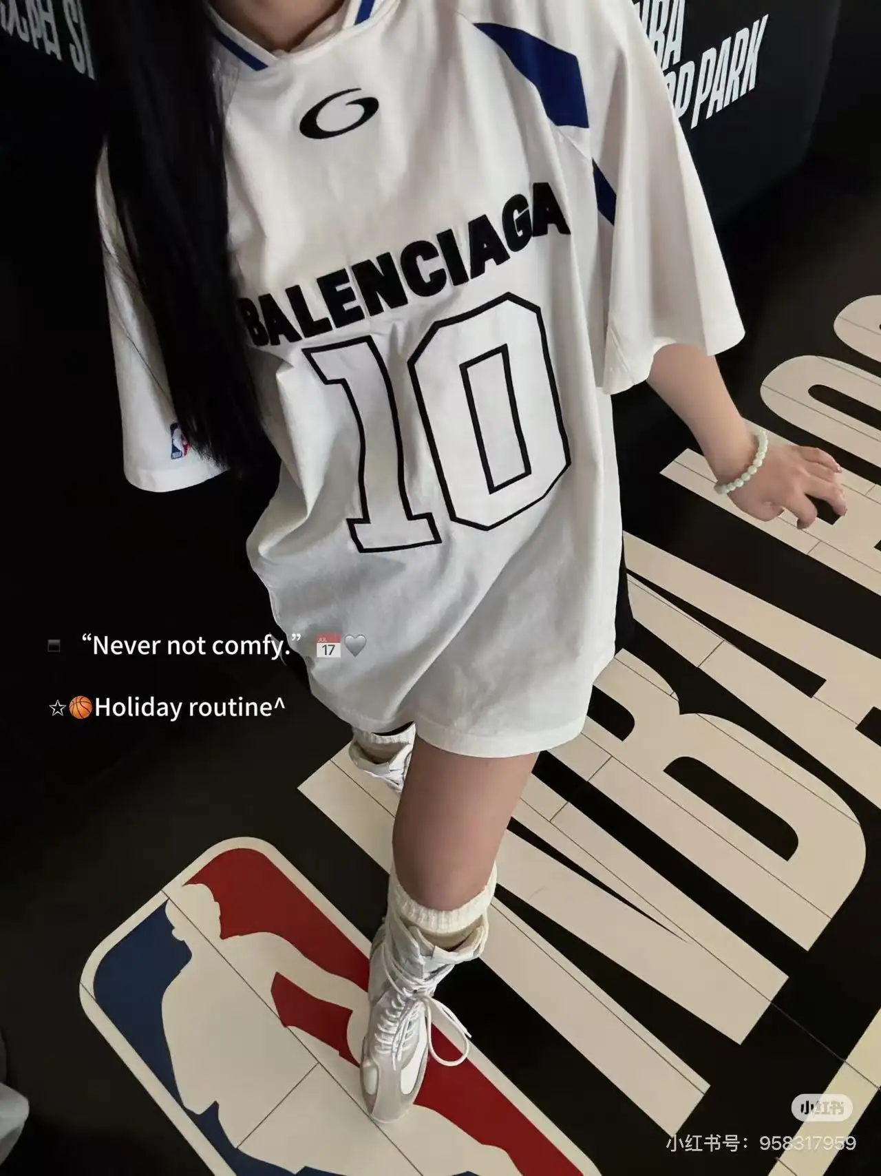 Balenciaga x NBA Embroidered Jersey T-Shirt D19020028 — view 6