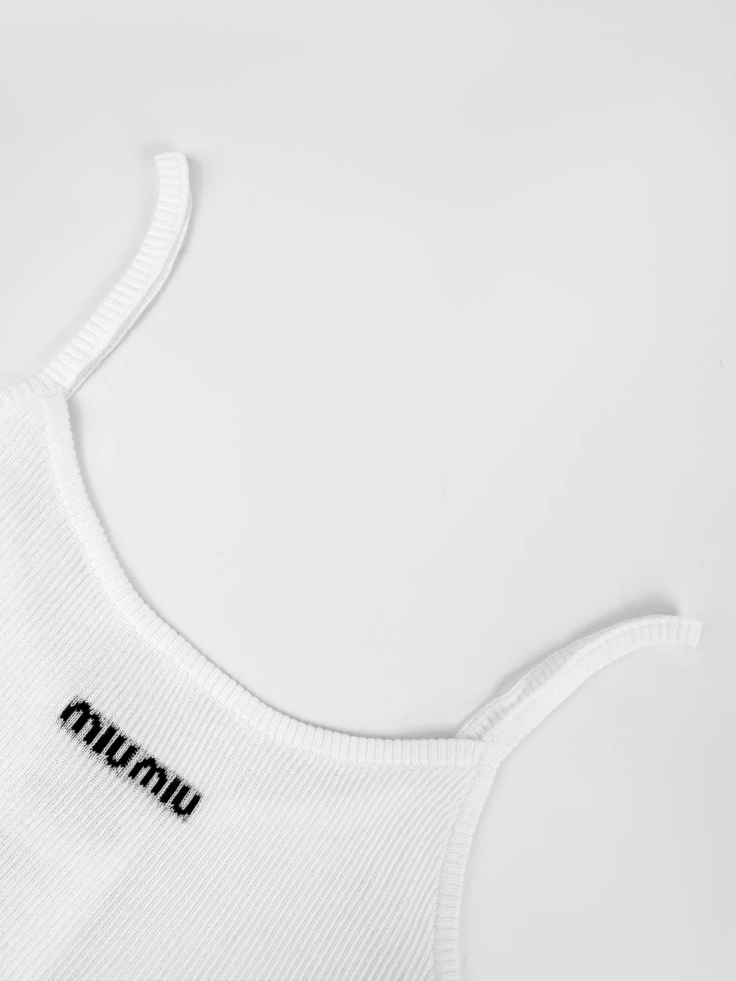 Logo-Jacquard Ribbed Knit Camisole D19019166 — view 3