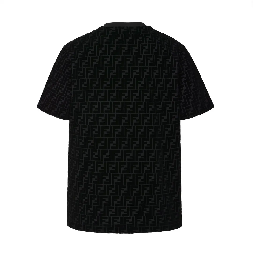 FF Monogram Flocked Cotton-Piqué T-Shirt D19514177 — view 2