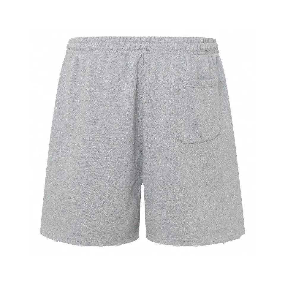 Logo-Embroidered Distressed Cotton-Jersey Shorts D19513205 — view 2