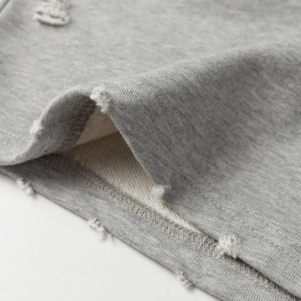Logo-Embroidered Distressed Cotton-Jersey Shorts D19513205 — view 8