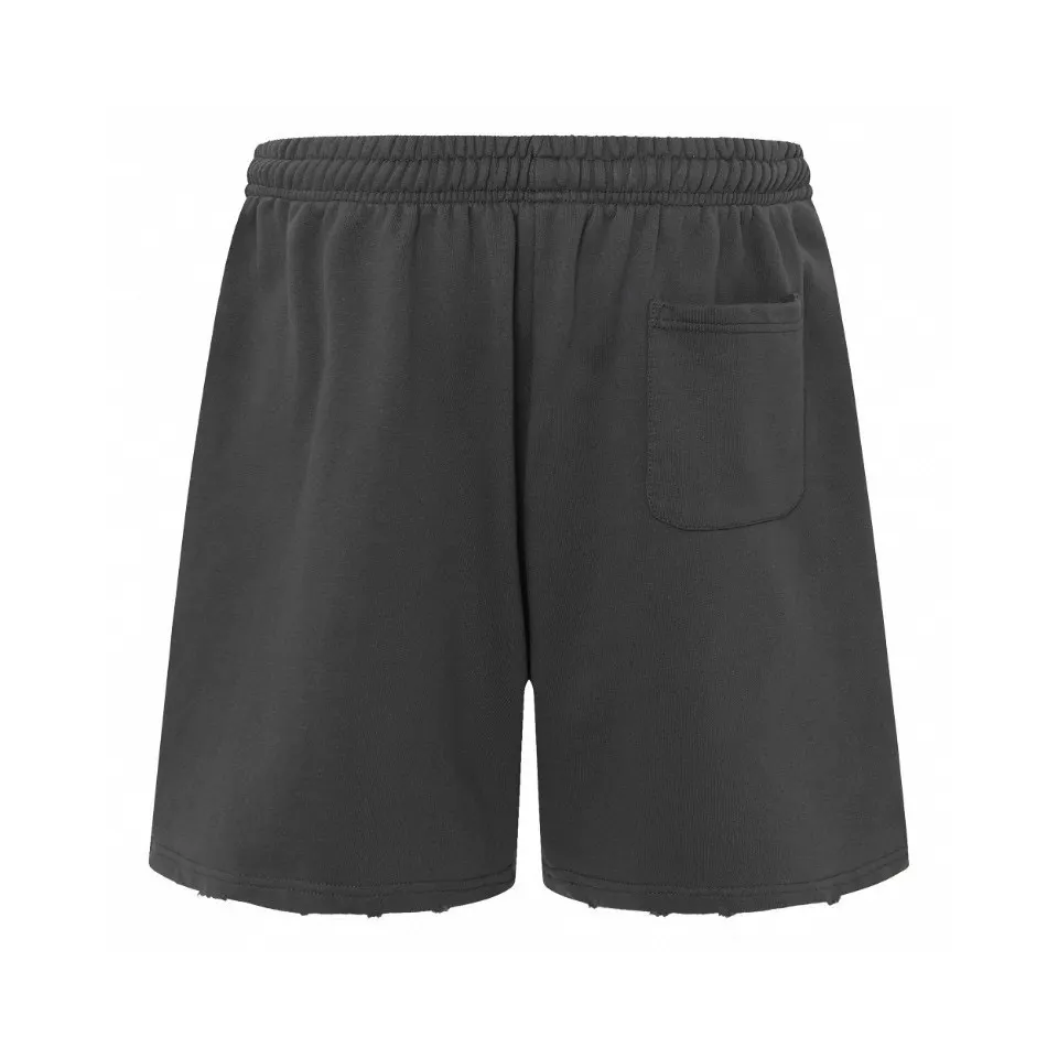 Distressed Flame Logo Embroidered Cotton Shorts D19513204 — view 2