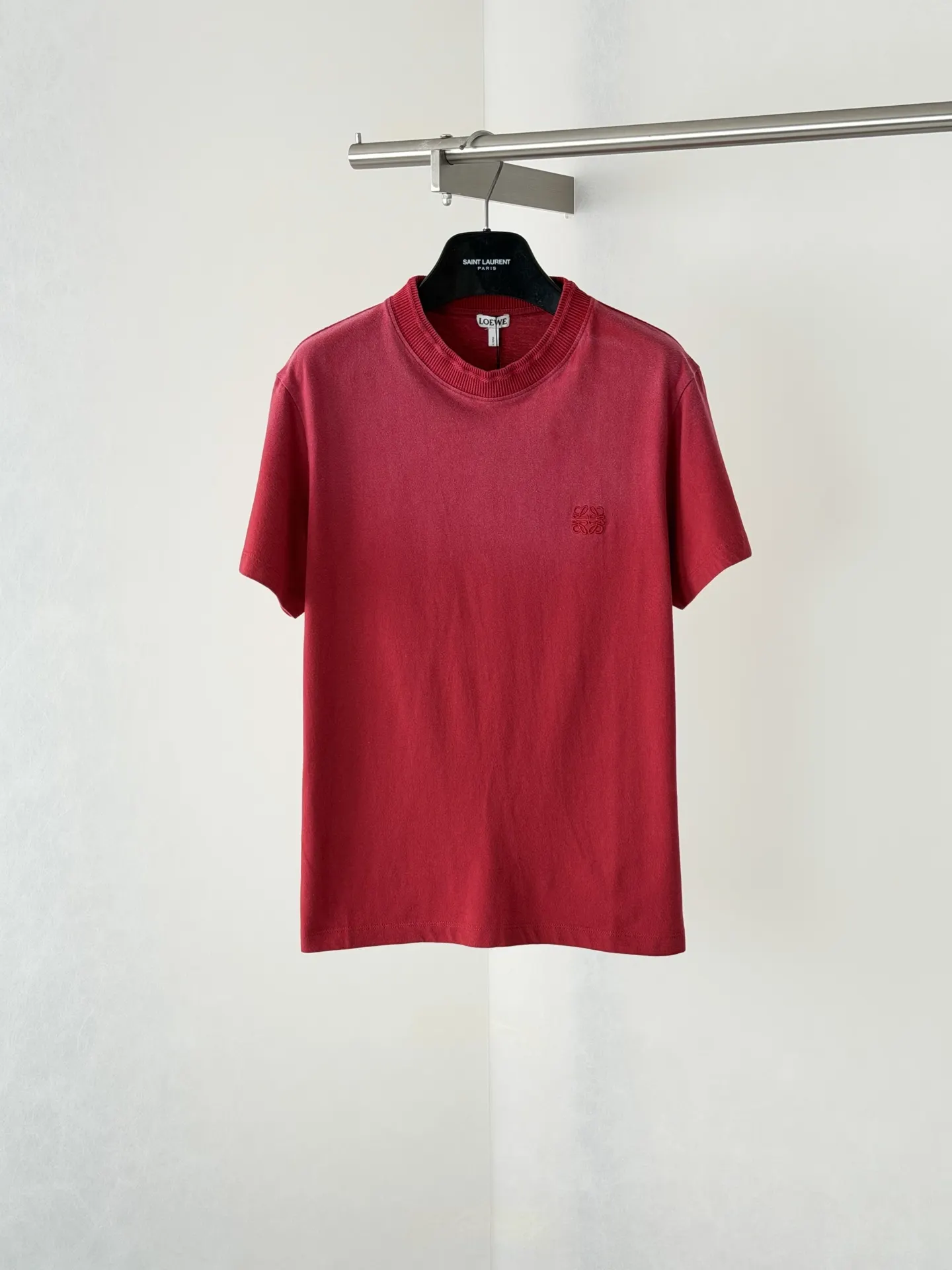 Anagram Embroidered Washed Cotton T-Shirt D19818723