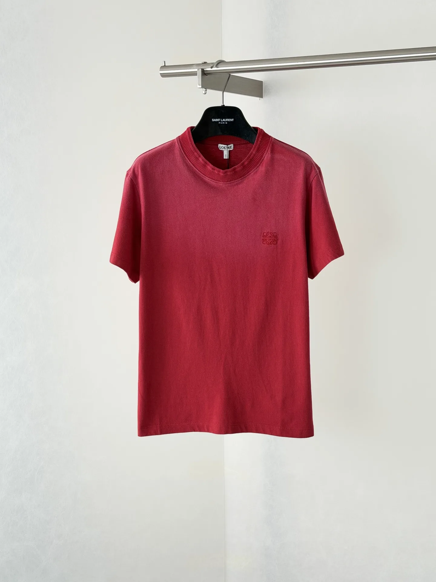 Anagram Embroidered Washed Cotton T-Shirt D19818723