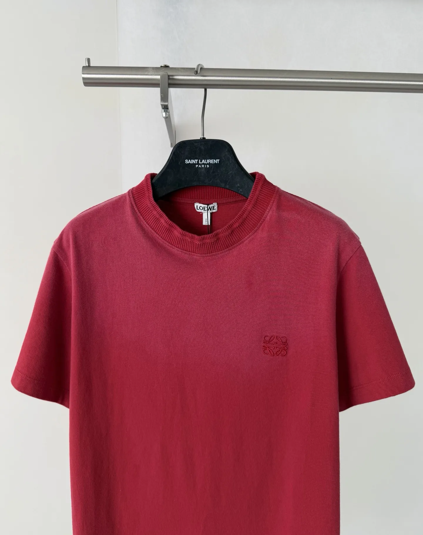 Anagram Embroidered Washed Cotton T-Shirt D19818723 — view 3