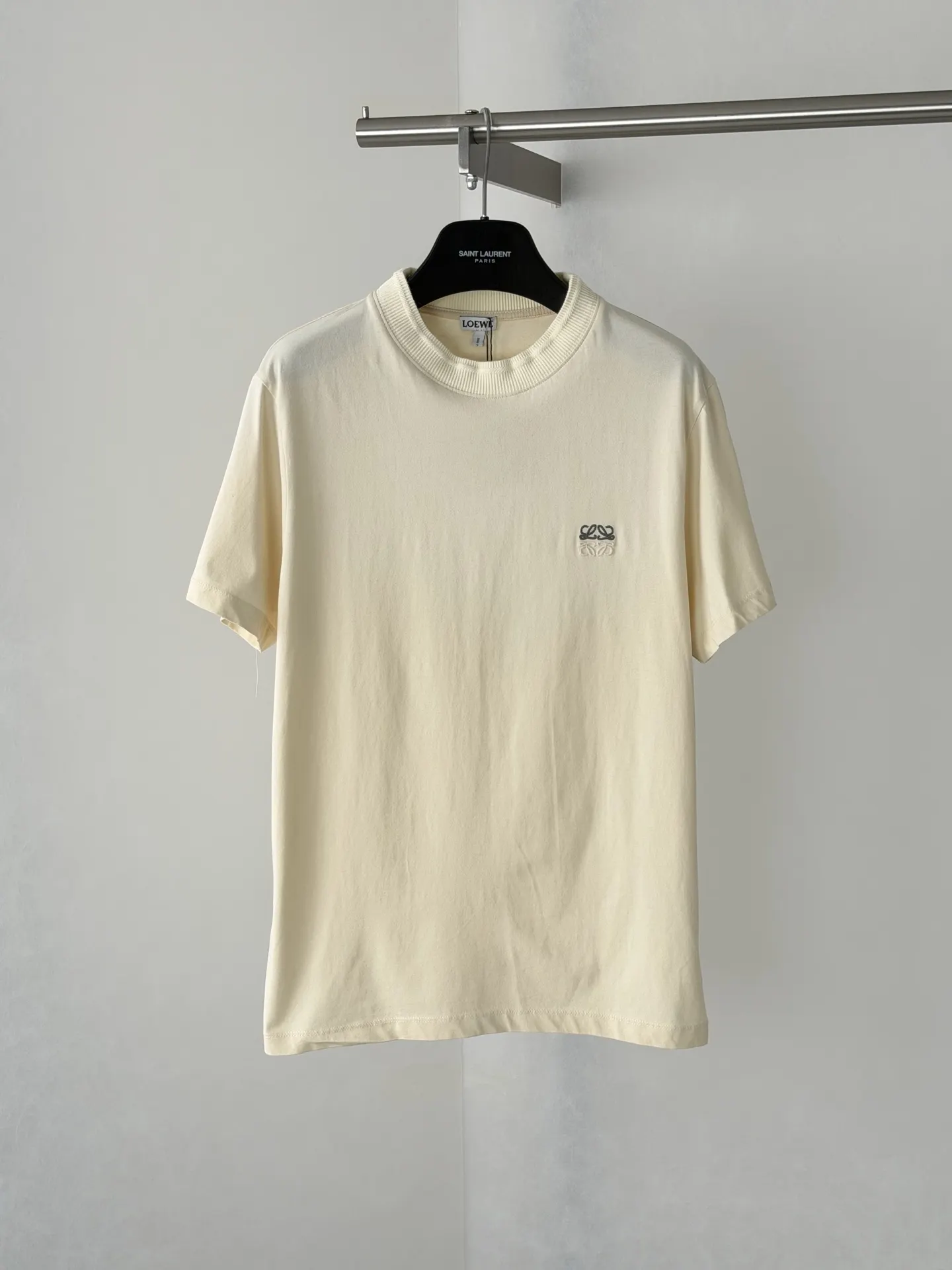 Anagram Embroidered Washed Cotton T-Shirt D19818722