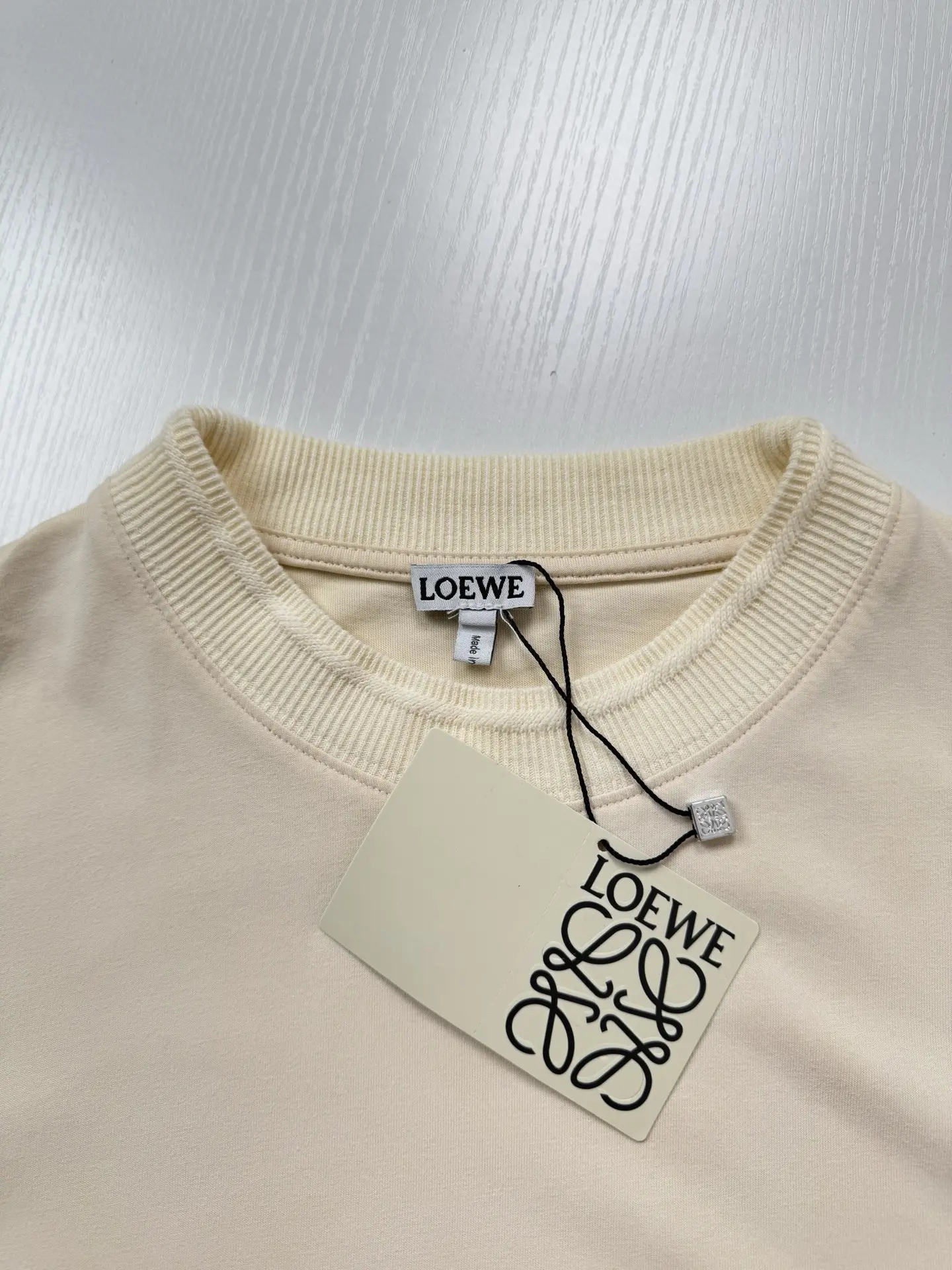 Anagram Embroidered Washed Cotton T-Shirt D19818722 — view 6