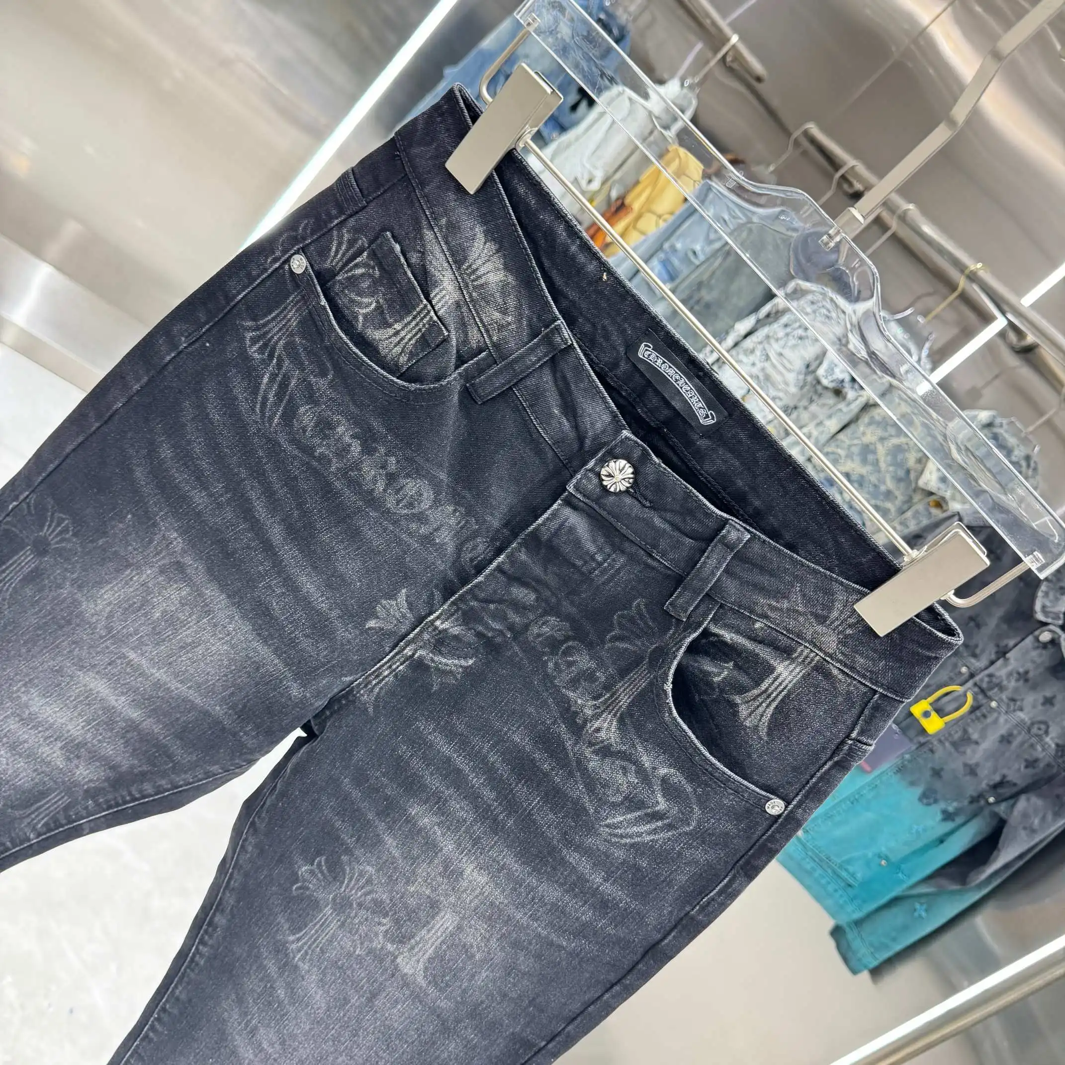 Chrome Hearts Cross-Print Flared Stretch Jeans D20019115 — view 4
