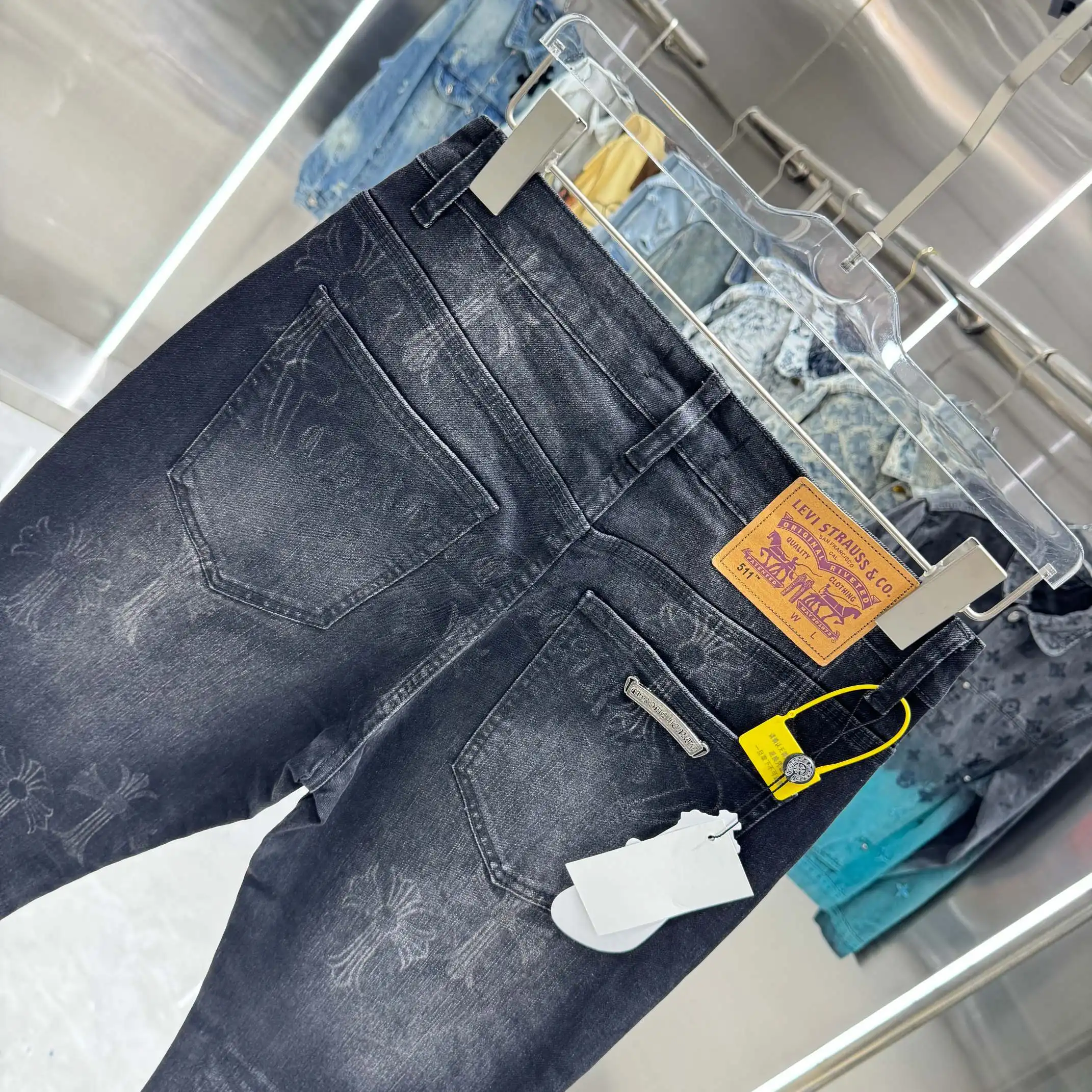 Chrome Hearts Cross-Print Flared Stretch Jeans D20019115 — view 5