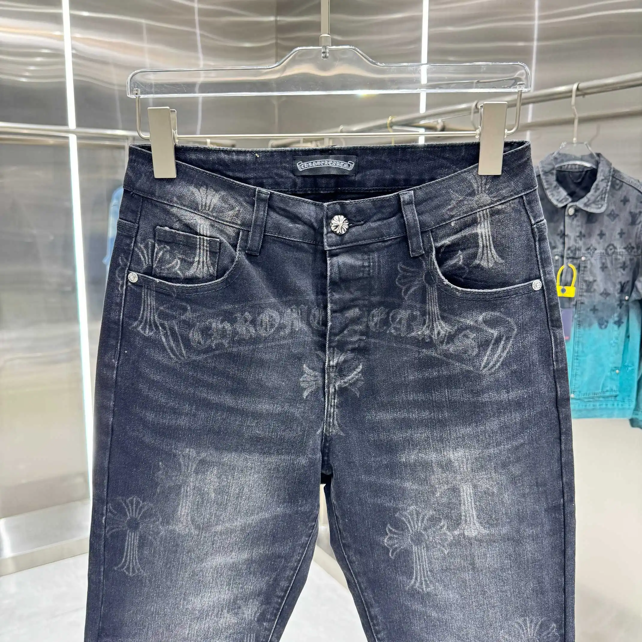 Chrome Hearts Cross-Print Flared Stretch Jeans D20019115 — view 6