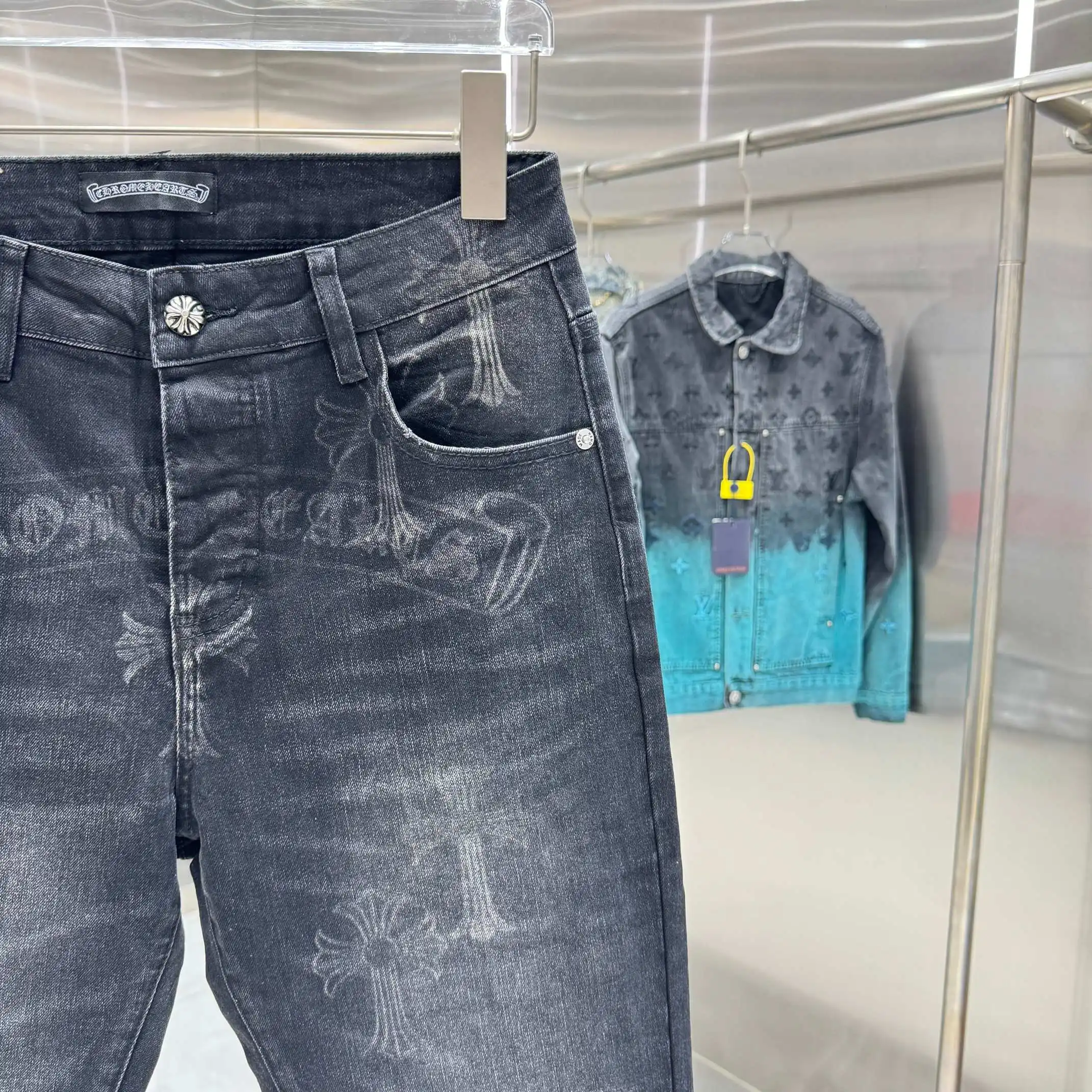 Chrome Hearts Cross-Print Flared Stretch Jeans D20019115 — view 7
